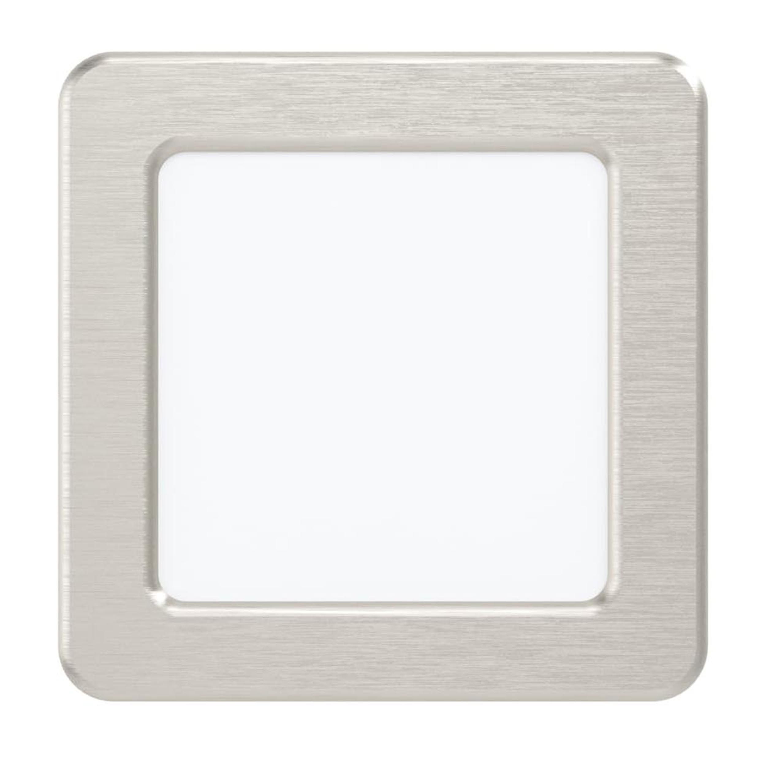Spot à encastrer LED FUEVA 5 nickel 11,7x12cm