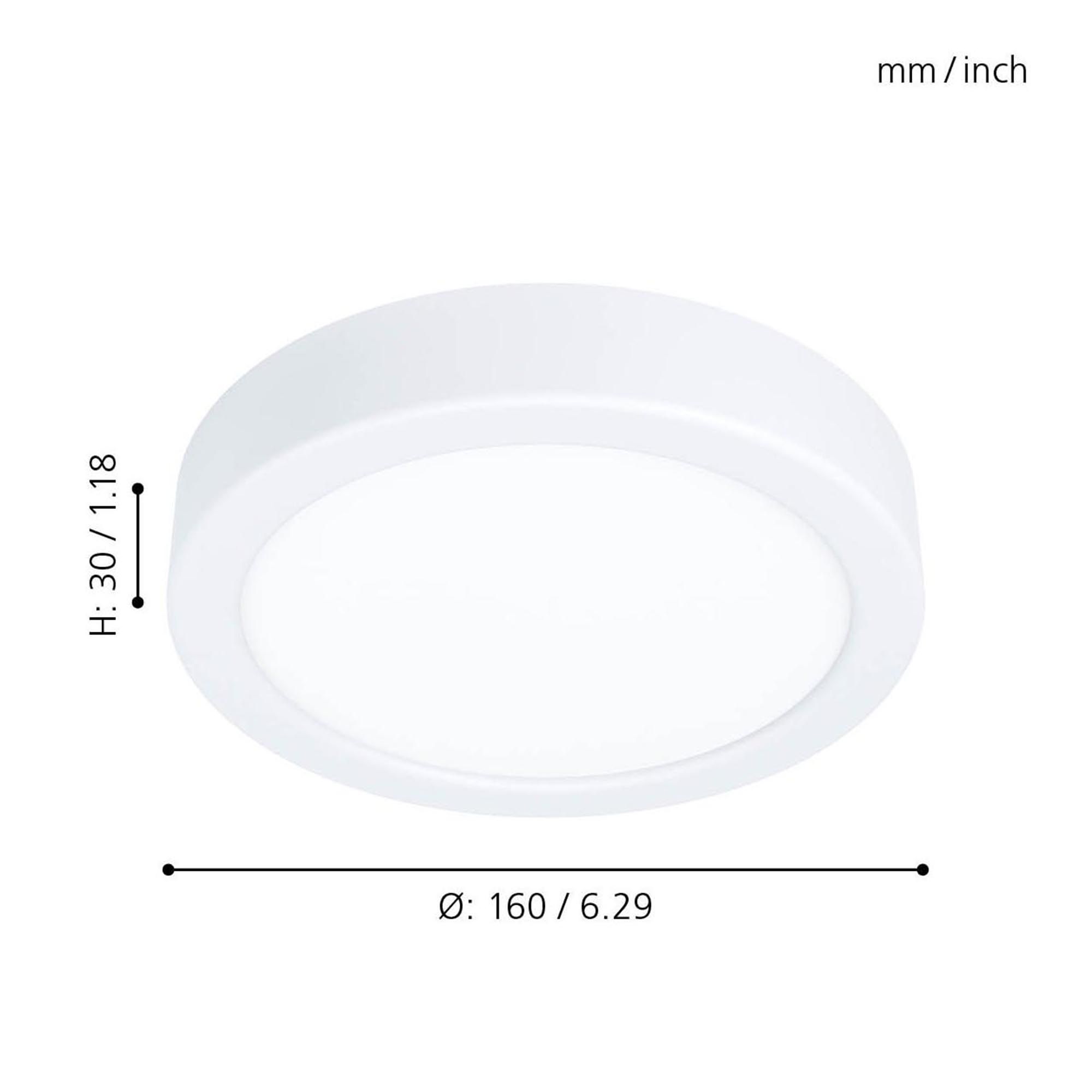 Plafonnier LED FUEVA 5 blanc Ø16cm