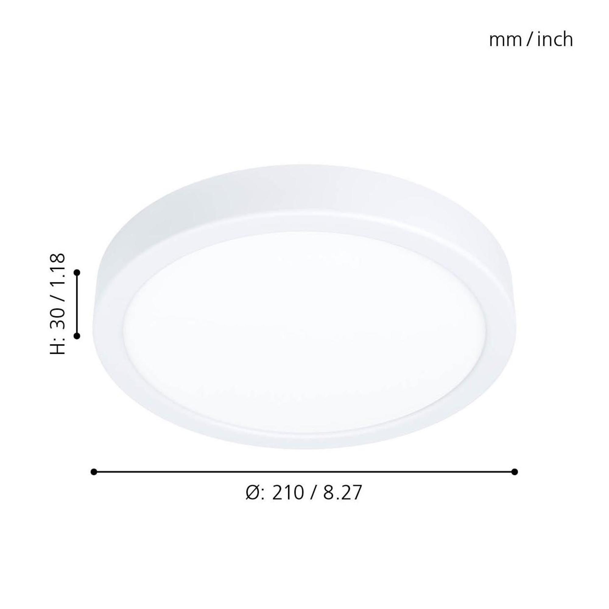 Plafonnier LED FUEVA 5 blanc Ø21cm