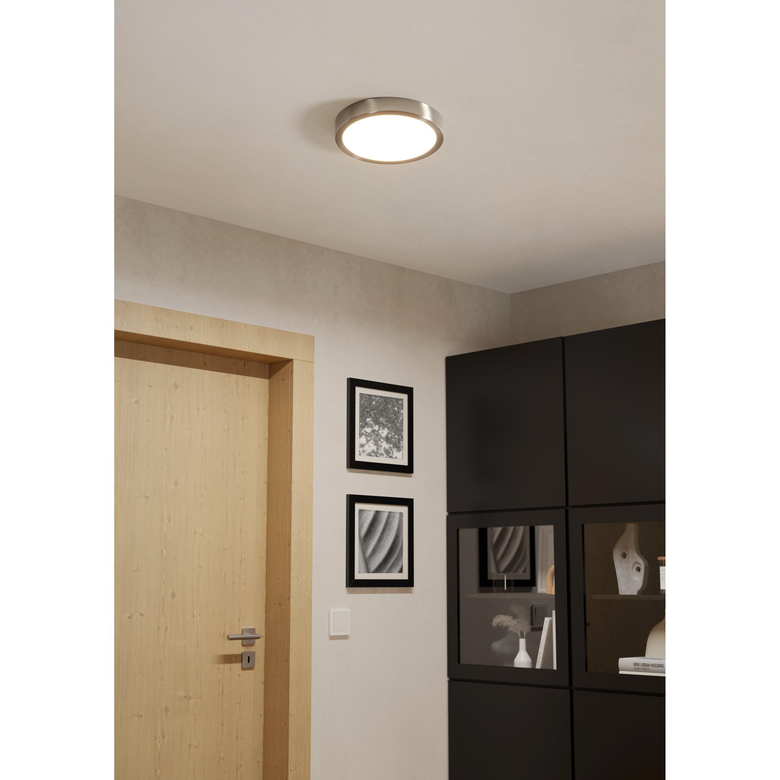 Plafonnier LED FUEVA 5 nickel Ø21cm