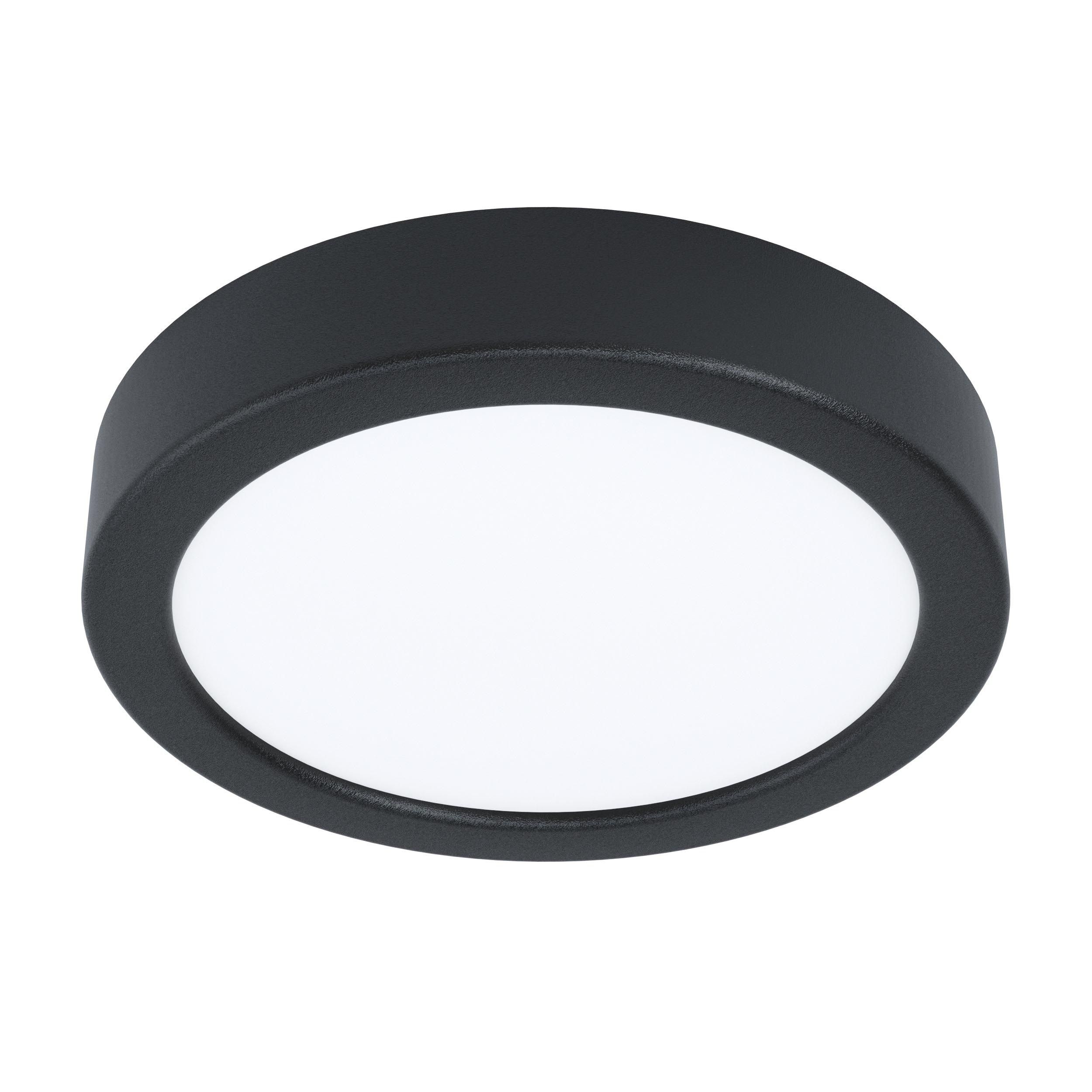 Plafonnier LED FUEVA 5 noir Ø16cm