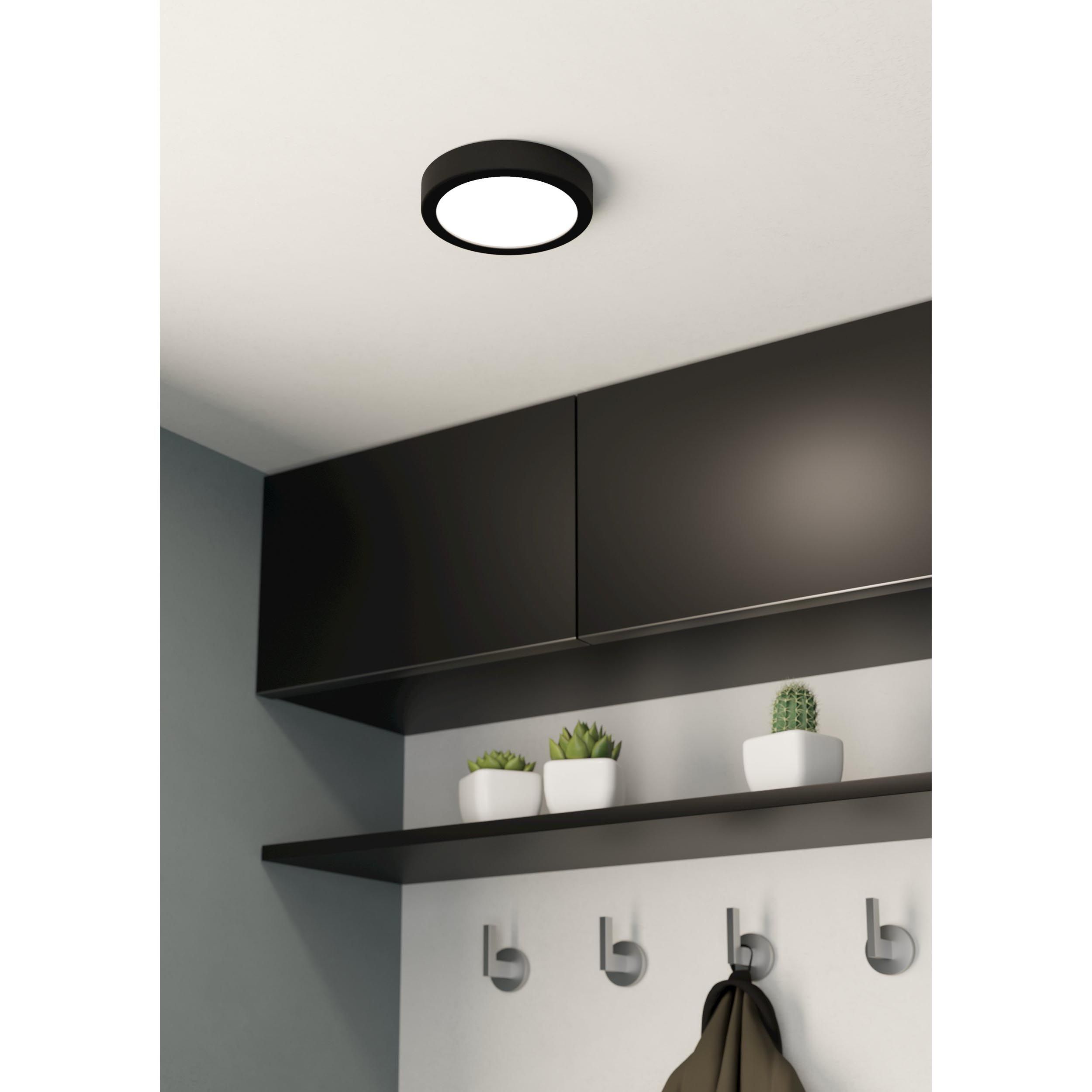 Plafonnier LED FUEVA 5 noir Ø16cm