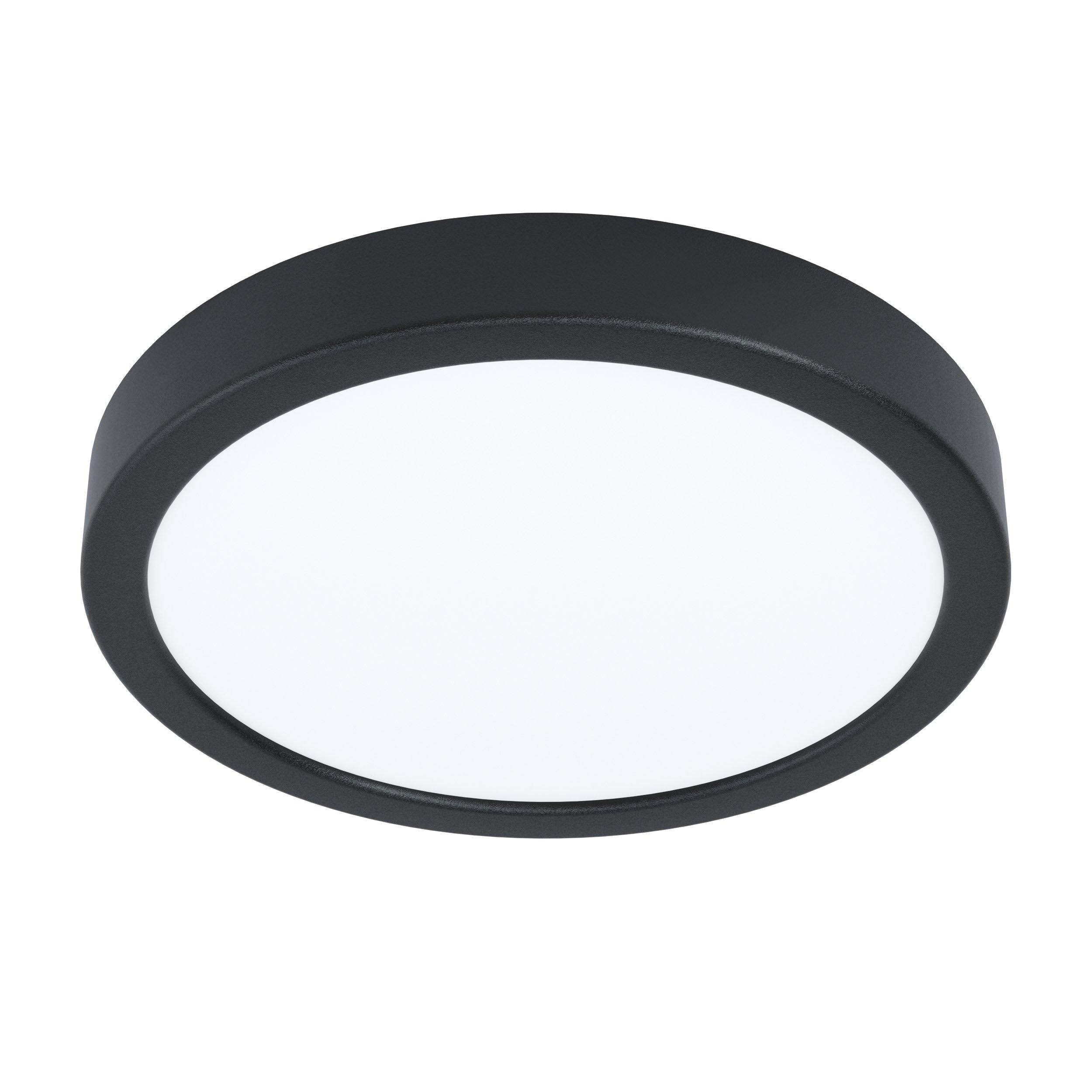 Plafonnier LED FUEVA 5 noir Ø21cm