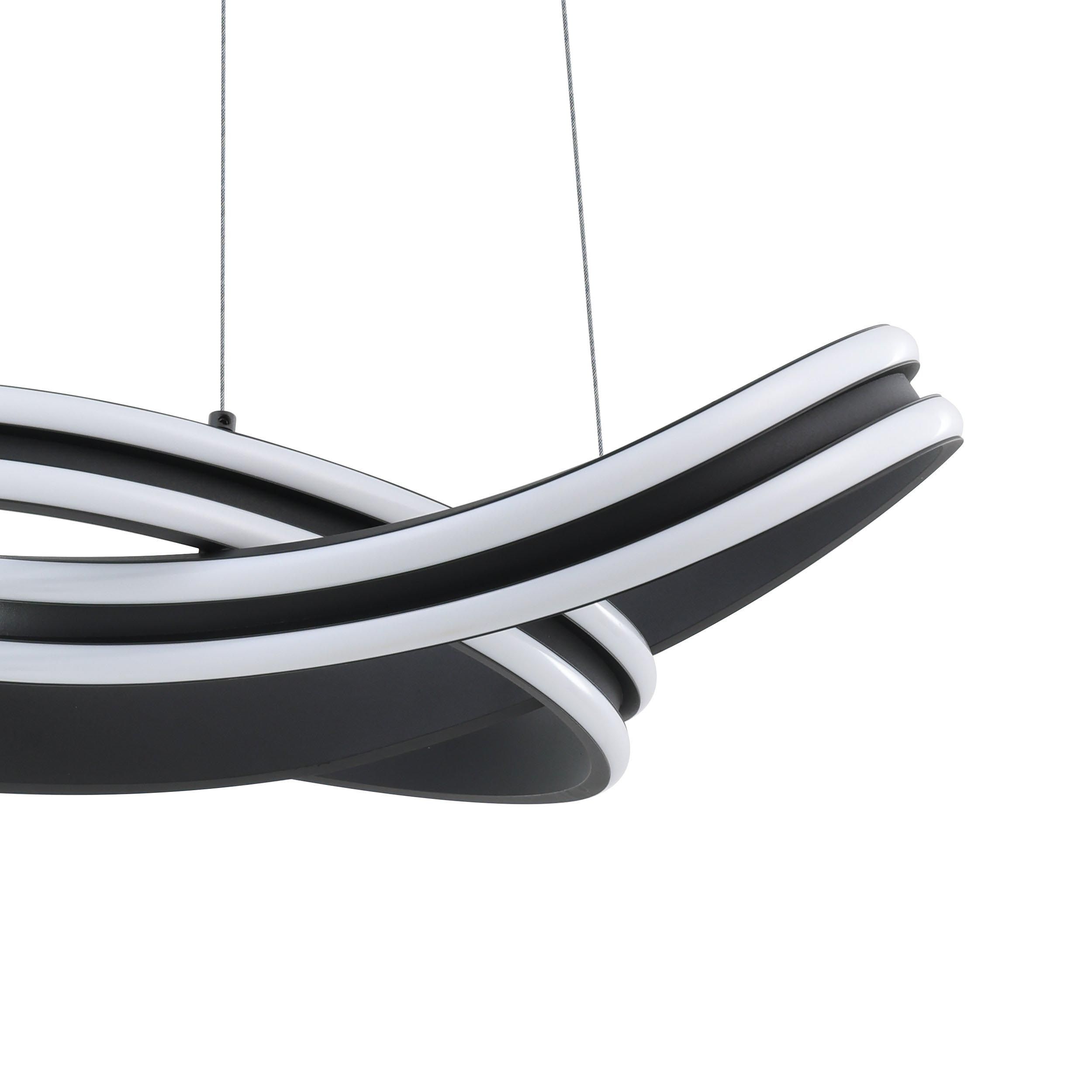 Suspension LED CORREDERA noir Ø50cm