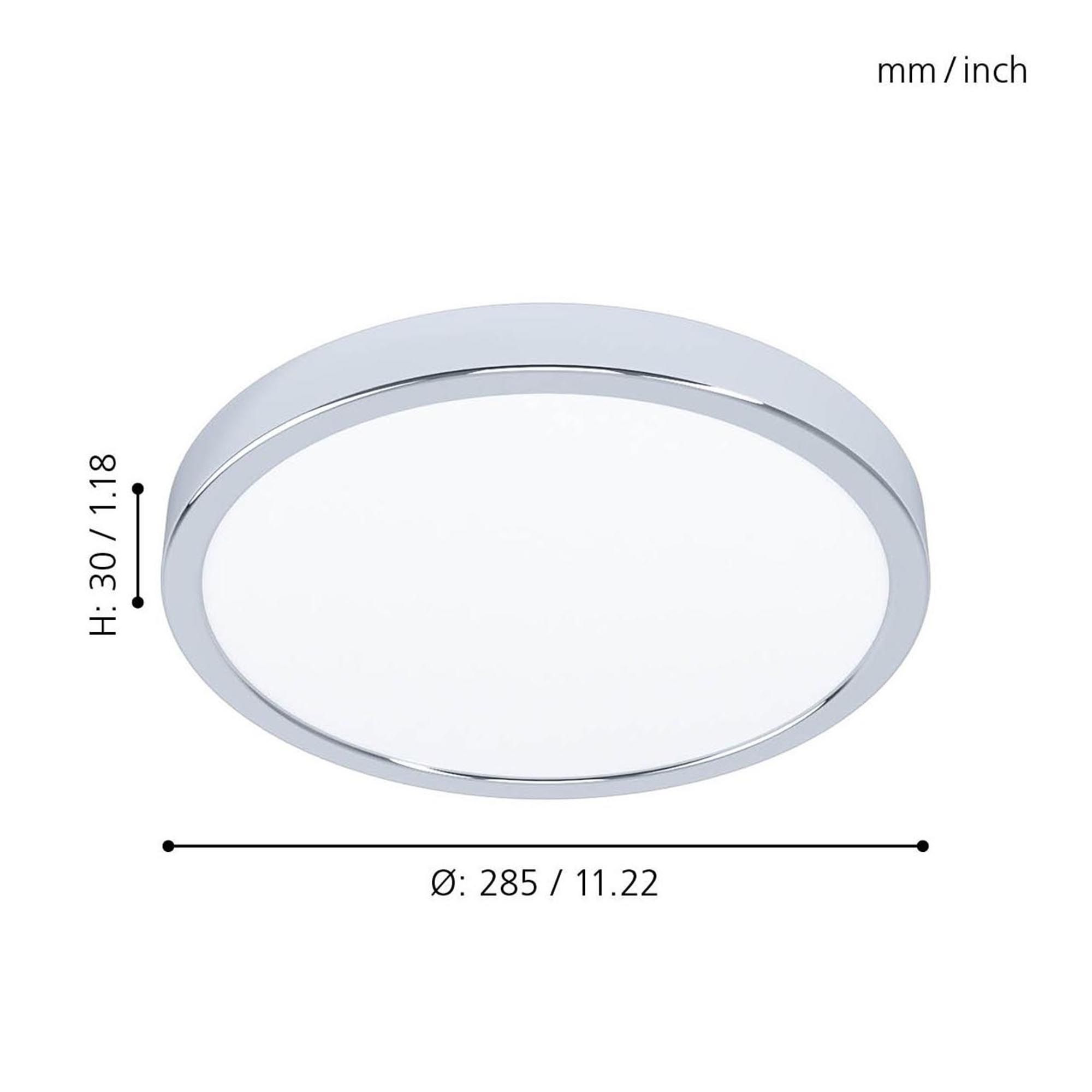Plafonnier LED FUEVA 5 chrome Ø28,5cm