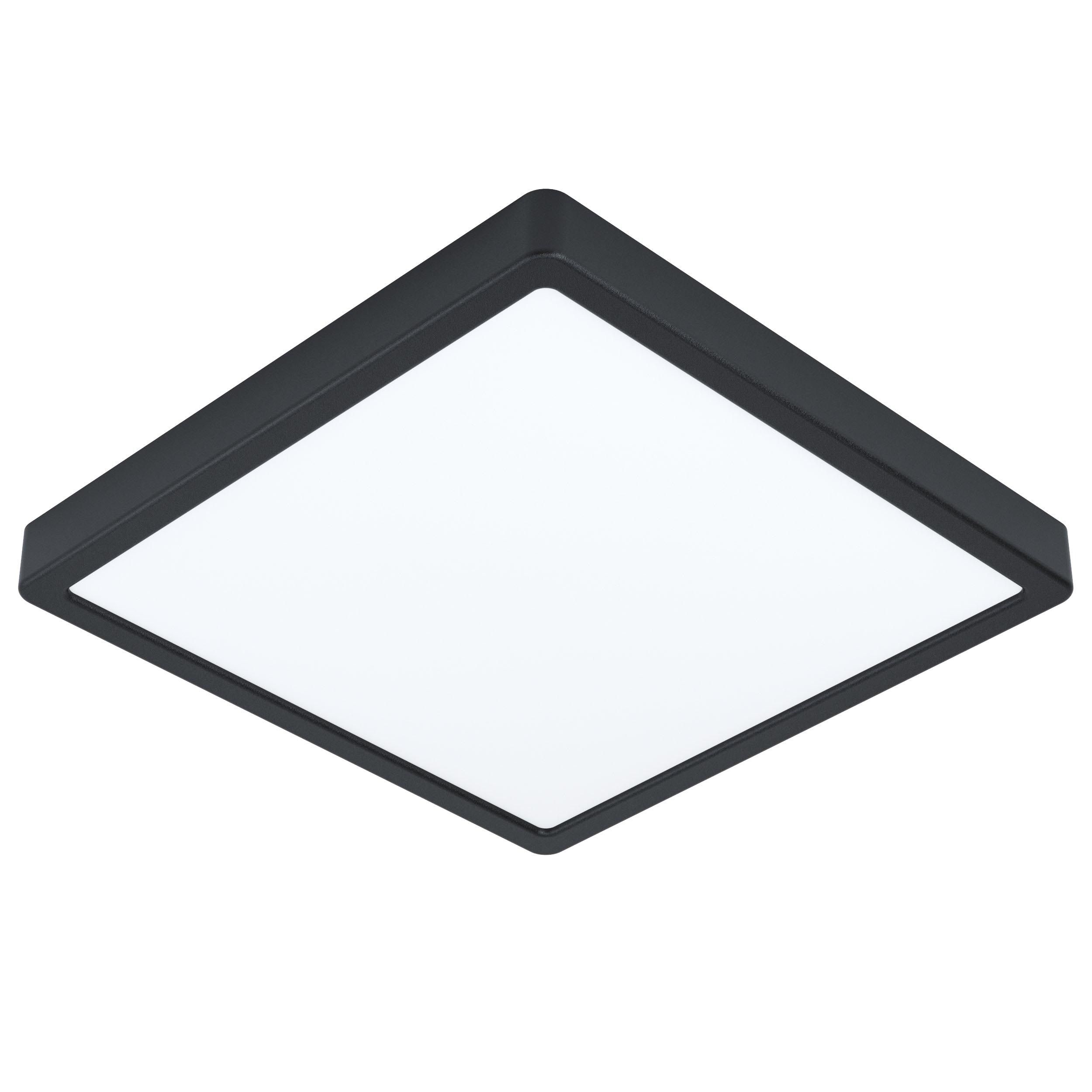 Plafonnier LED FUEVA 5 noir 28,5x28,5cm