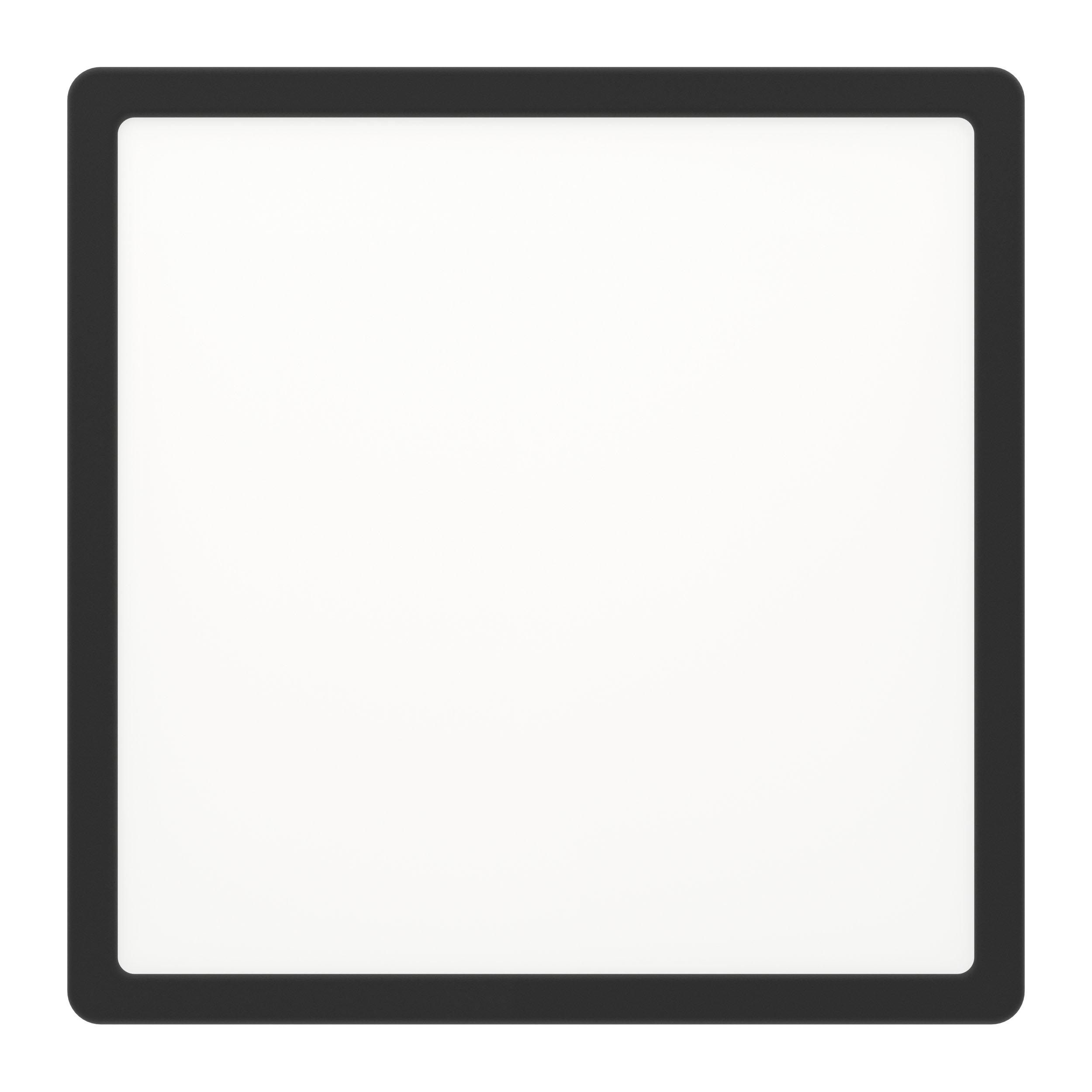 Plafonnier LED FUEVA 5 noir 28,5x28,5cm