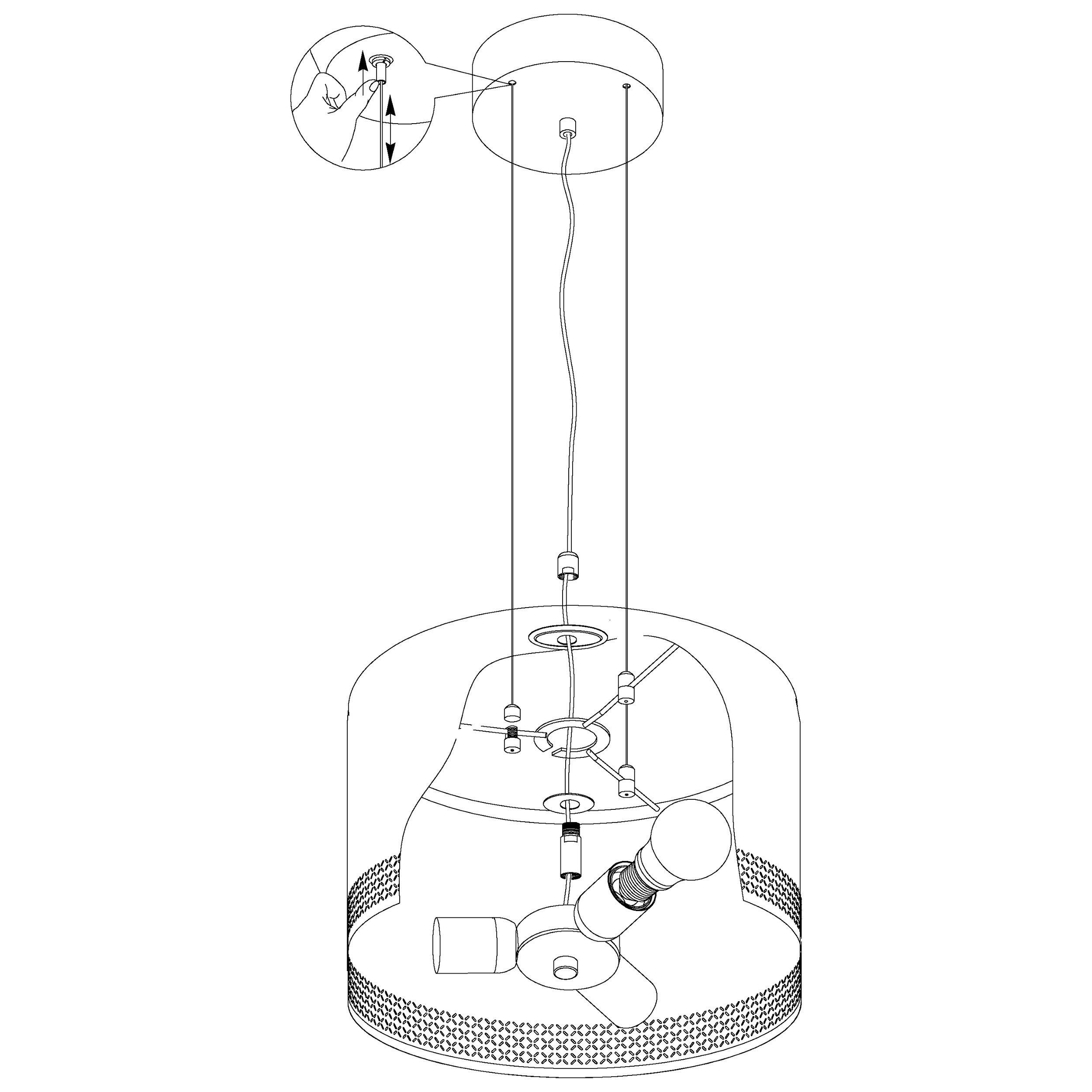 Suspension ESTEPERRA noir Ø53cm
