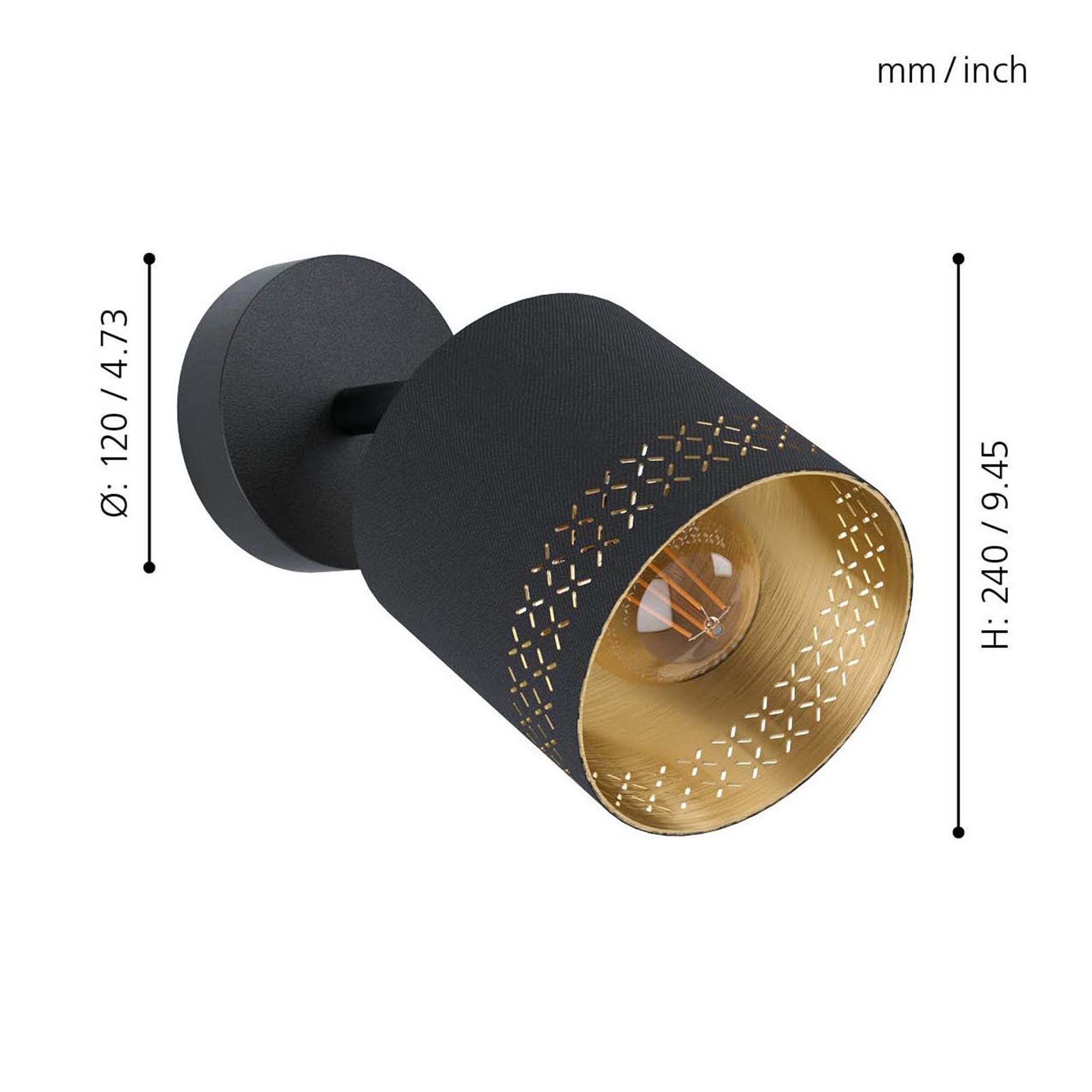 Spot ESTEPERRA noir Ø12cm