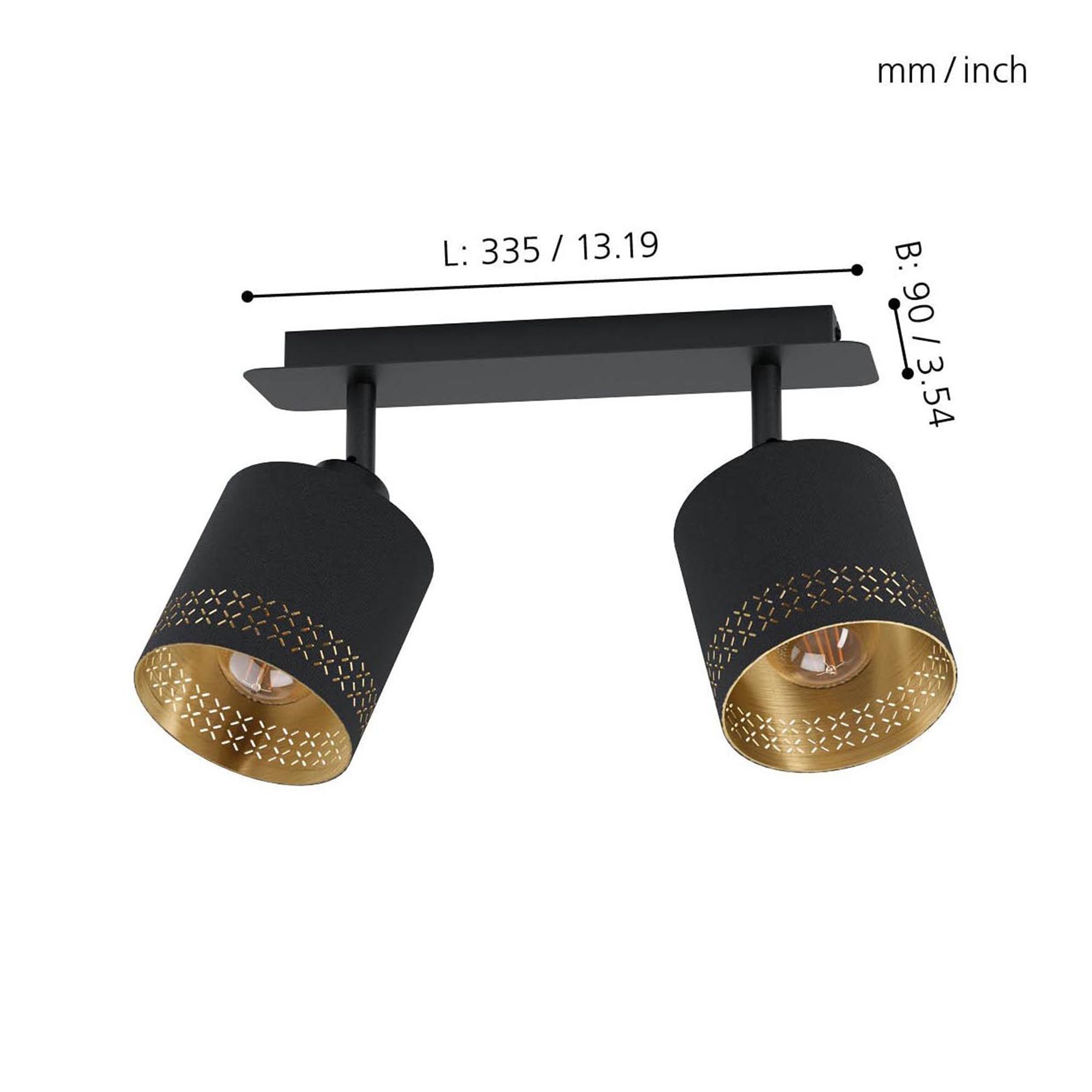 Réglette ESTEPERRA noir L33,5cm