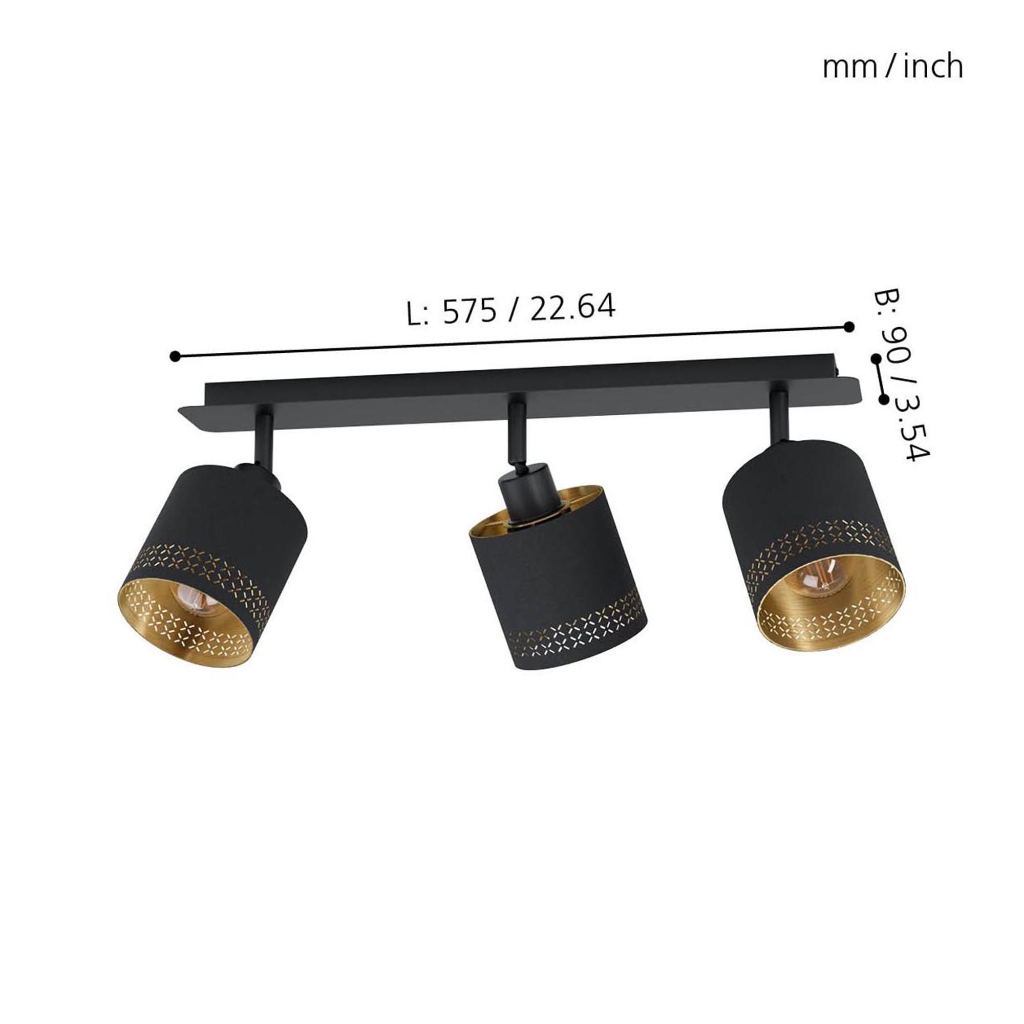 Réglette ESTEPERRA noir L57,5cm