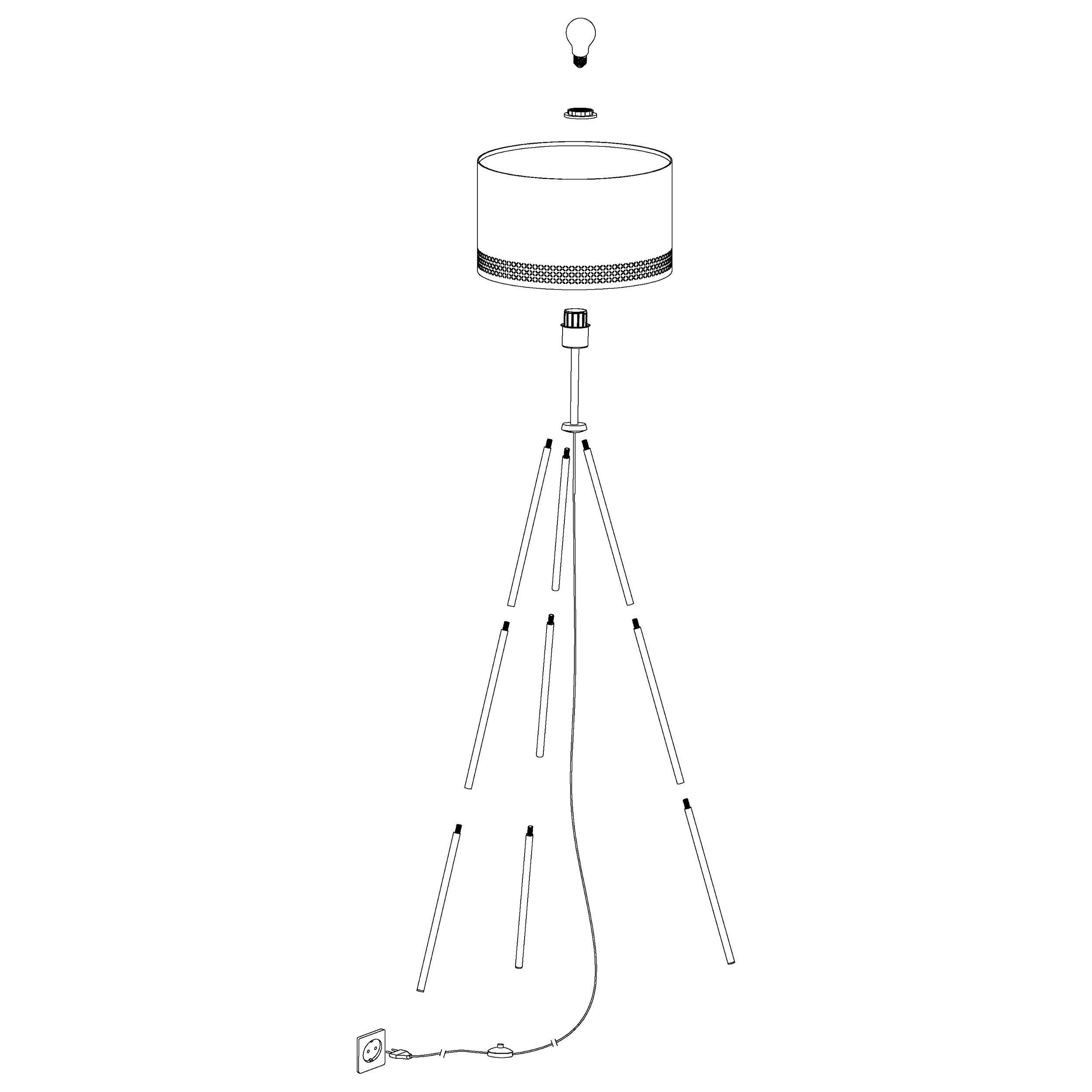 Lampadaire ESTEPERRA noir Ø38cm