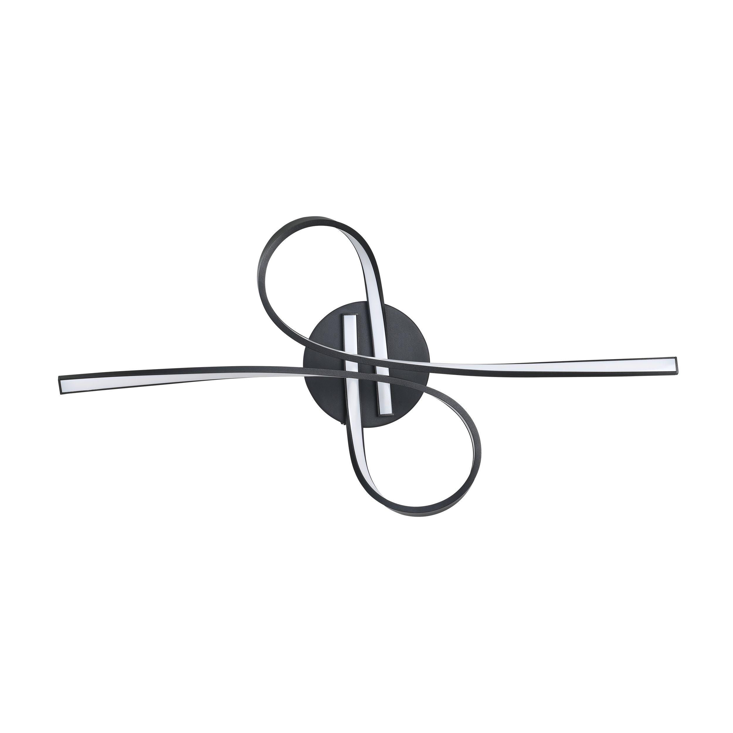 Plafonnier LED SELVINA Noir L69cm