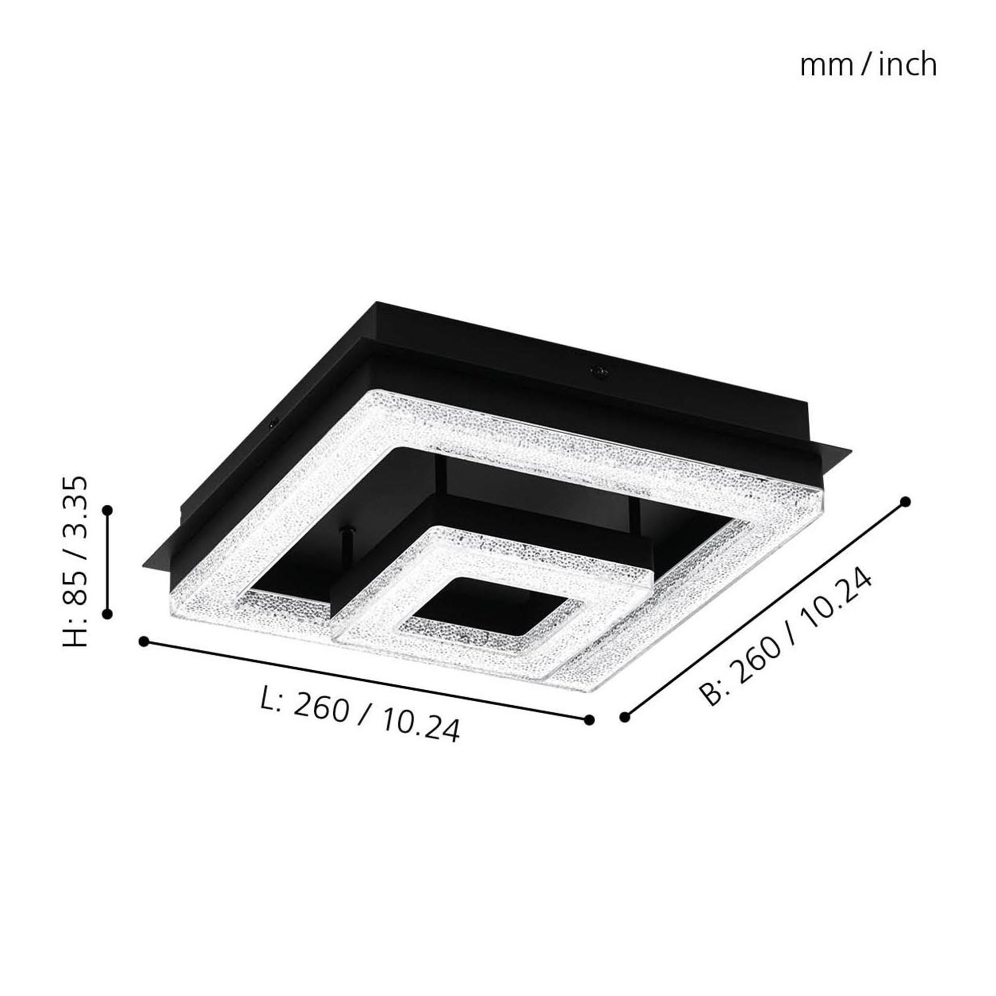 Plafonnier LED FRADELO 1 noir L26cm