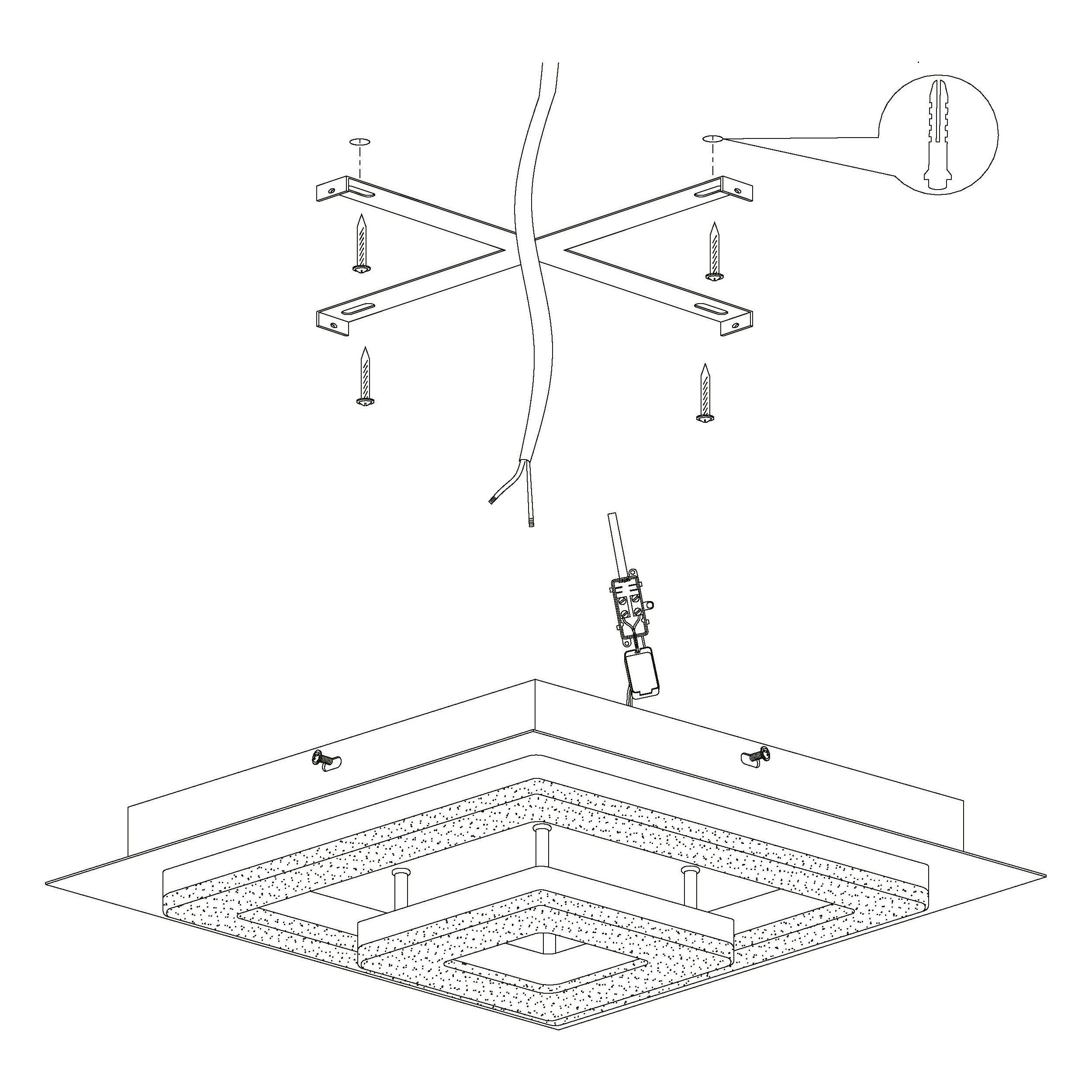 Plafonnier LED FRADELO 1 noir L26cm