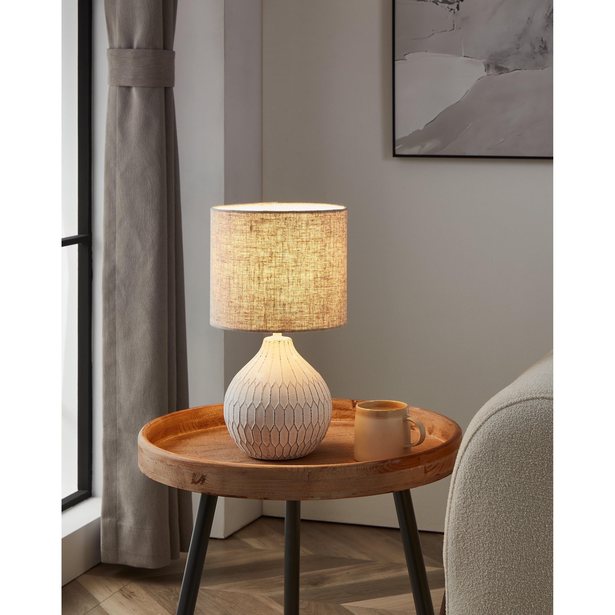 Lampe BELLARIVA blanc Ø20cm