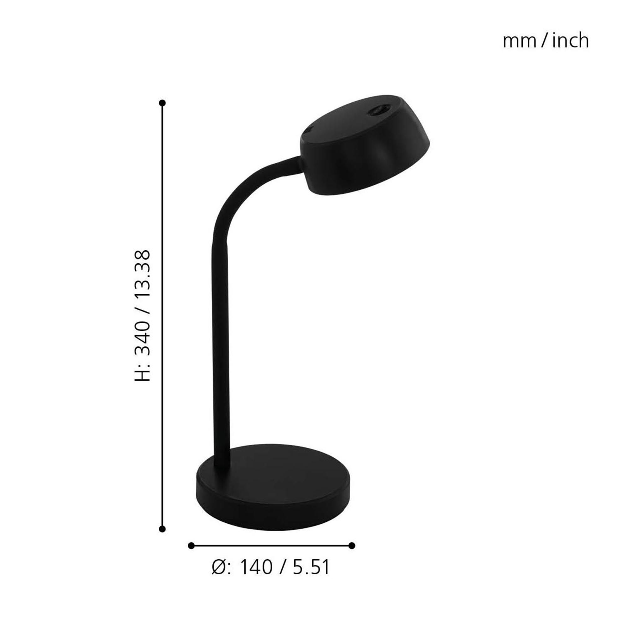 Lampe LED CABALES noir Ø14cm