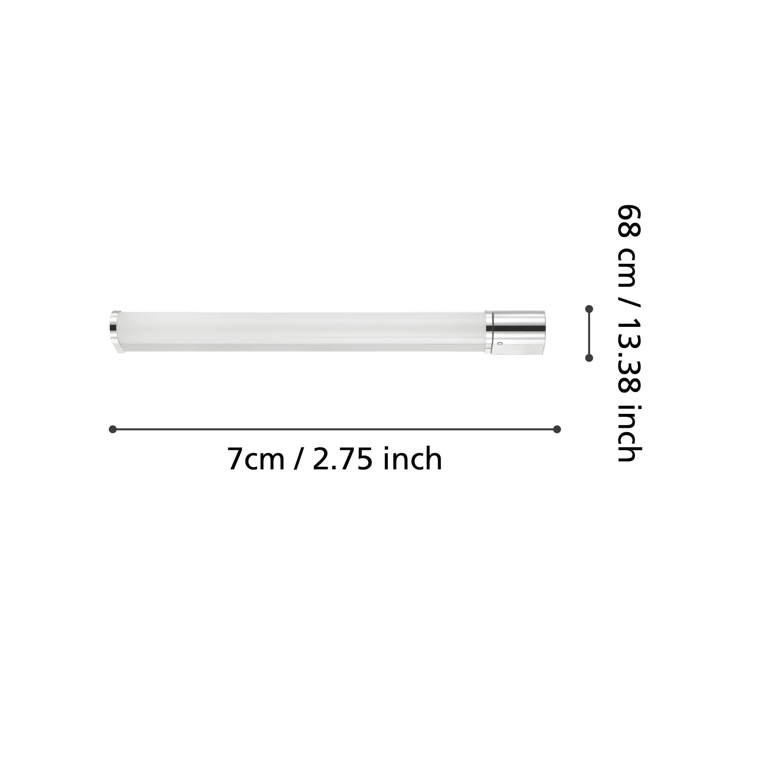 Applique LED TRAGACETE 1 argenté L68cm