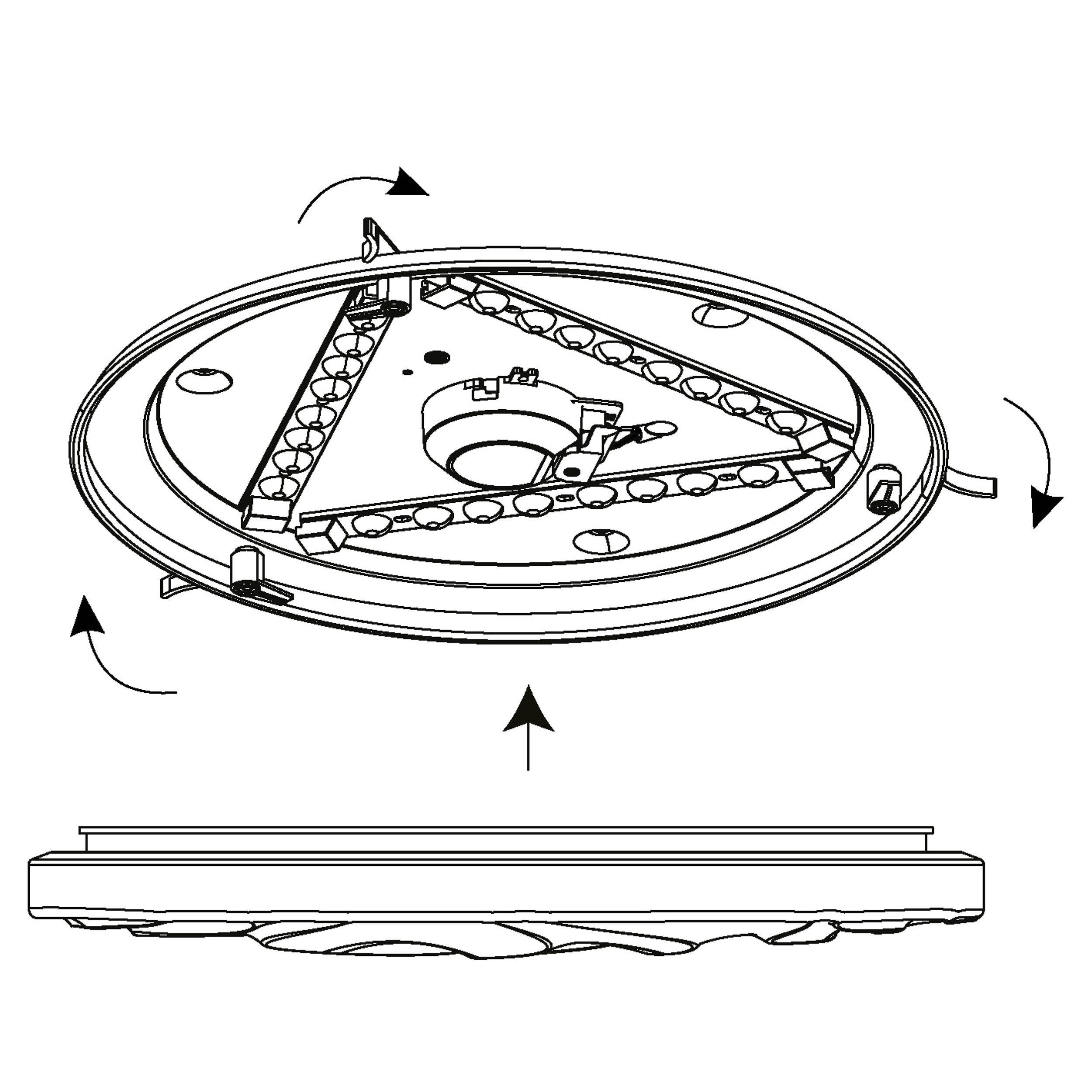 Plafonnier LED BENARIBA blanc Ø33cm