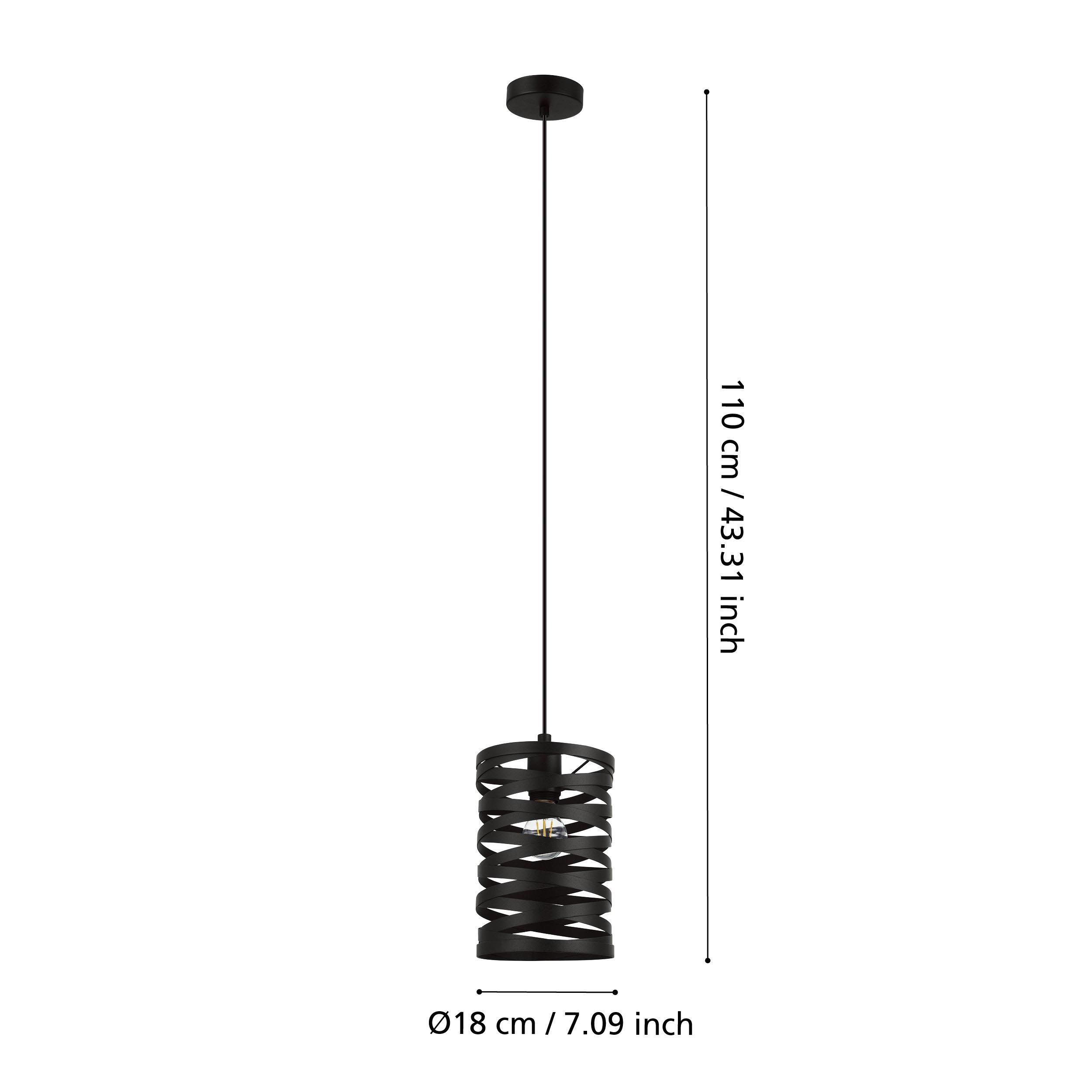 Suspension CREMELLA noir Ø18cm