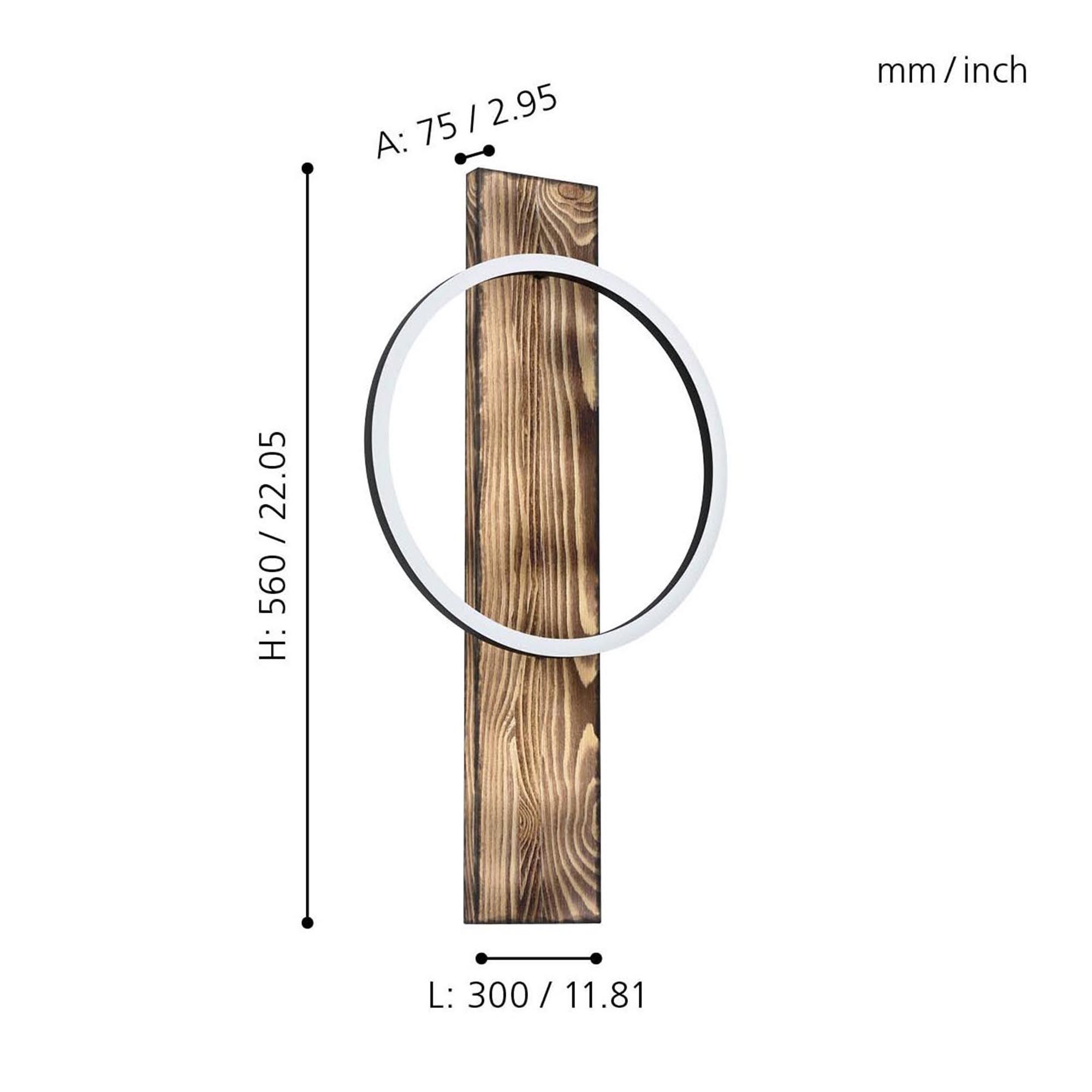 Applique LED BOYAL marron H56cm