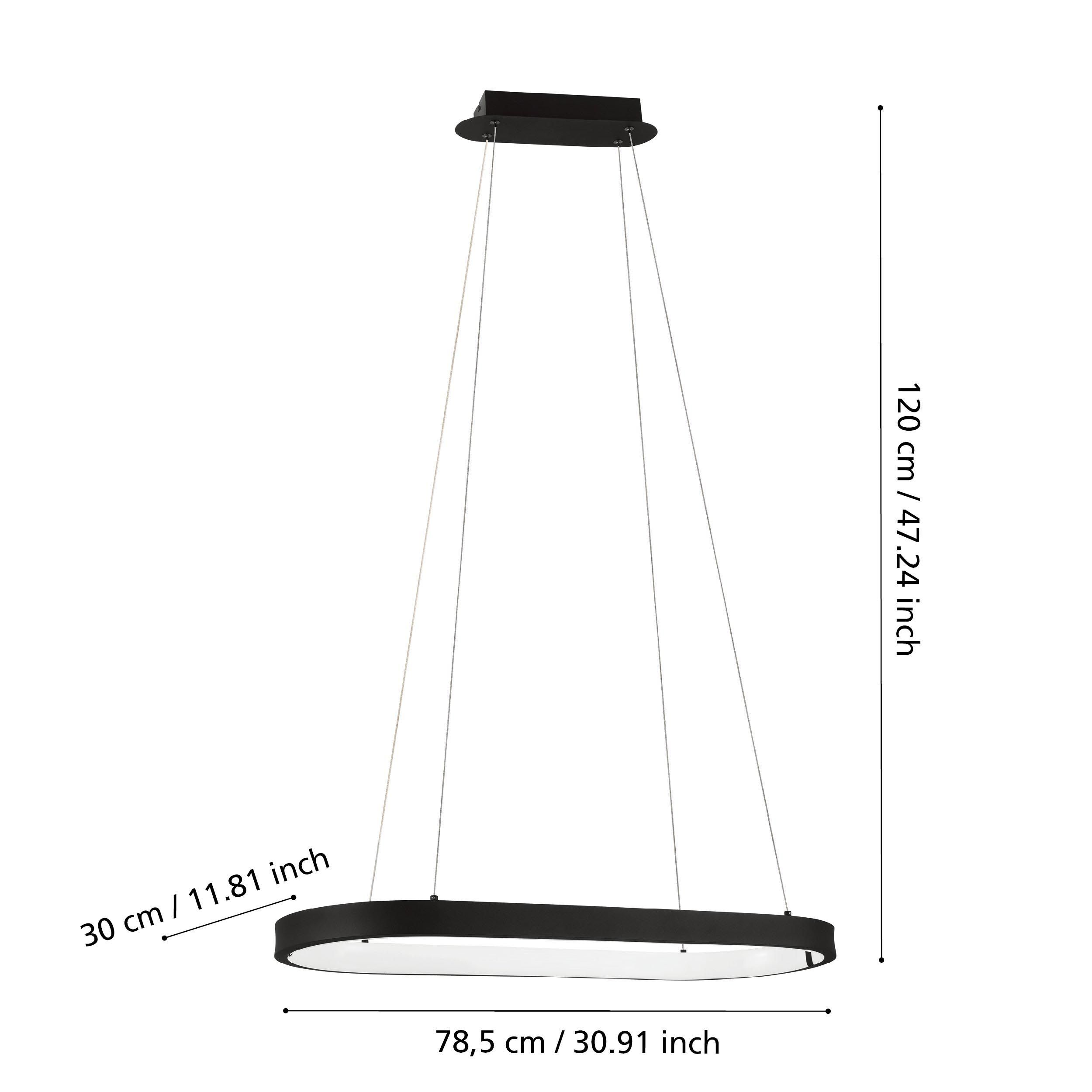 Suspension LED CODRIALES noir L78cm