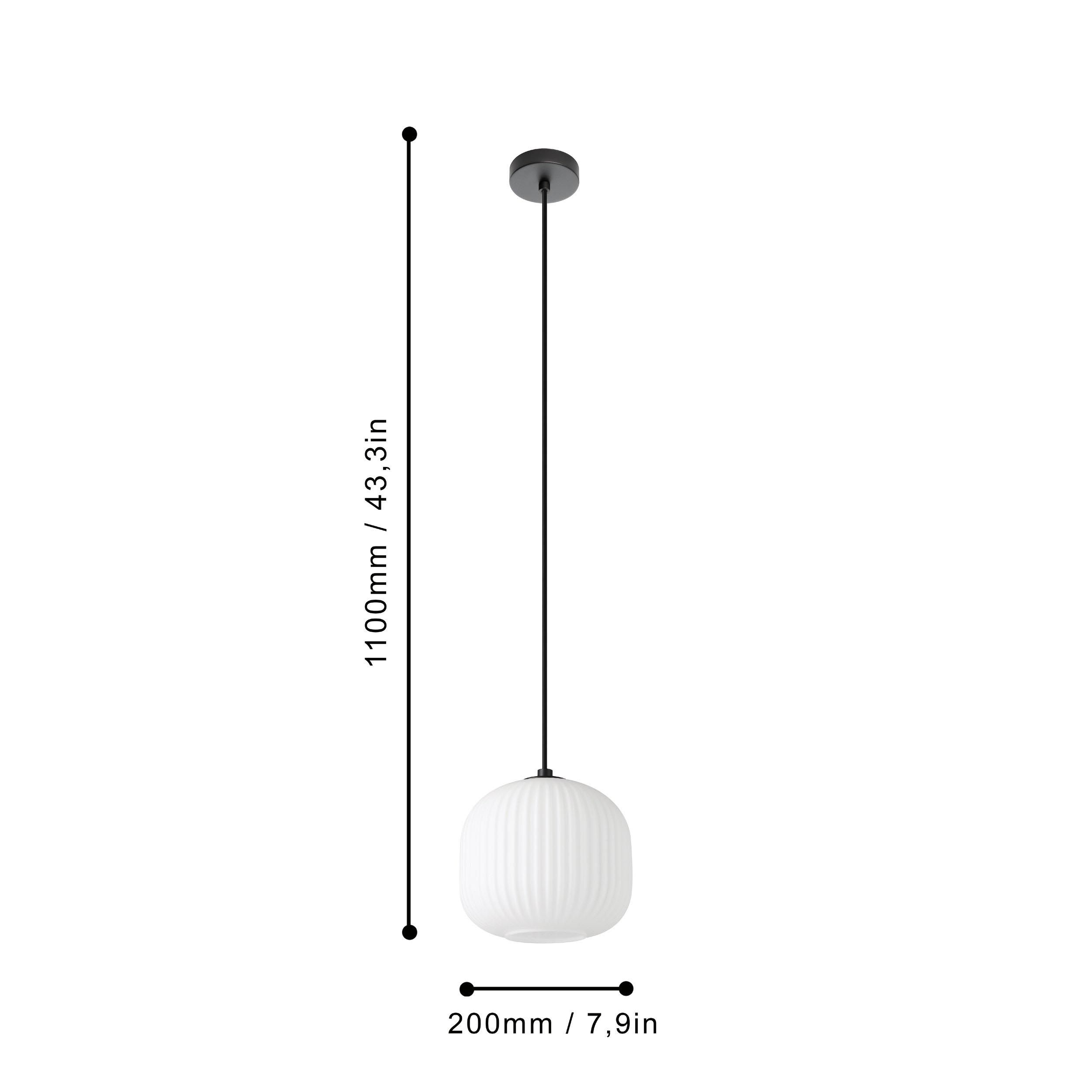 Suspension MANTUNALLE blanc Ø20cm