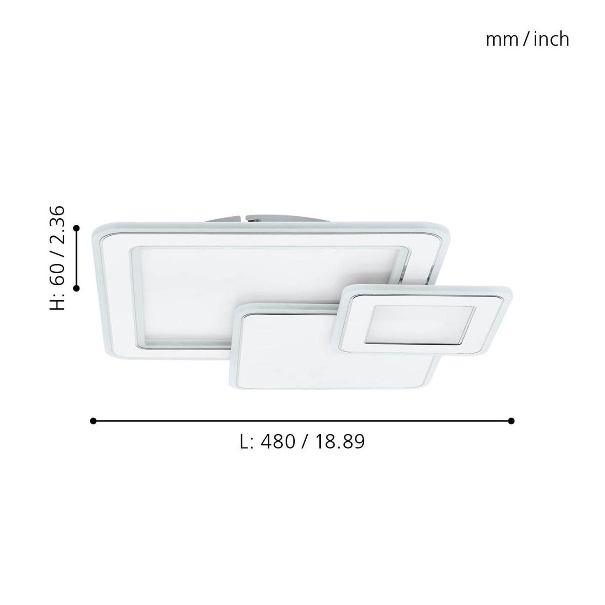 Plafonnier LED MENTALURGIA blanc L49cm