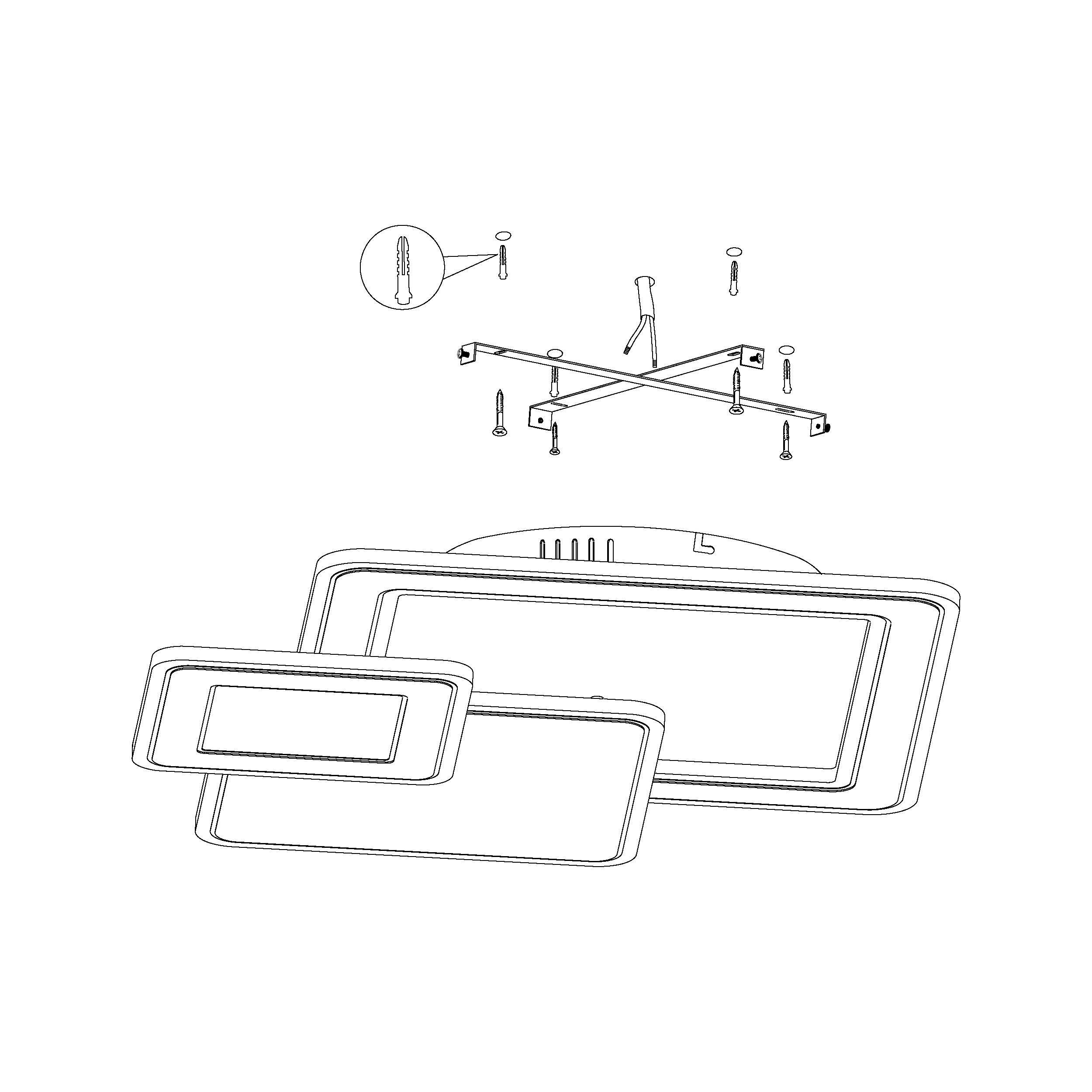 Plafonnier LED MENTALURGIA blanc L49cm