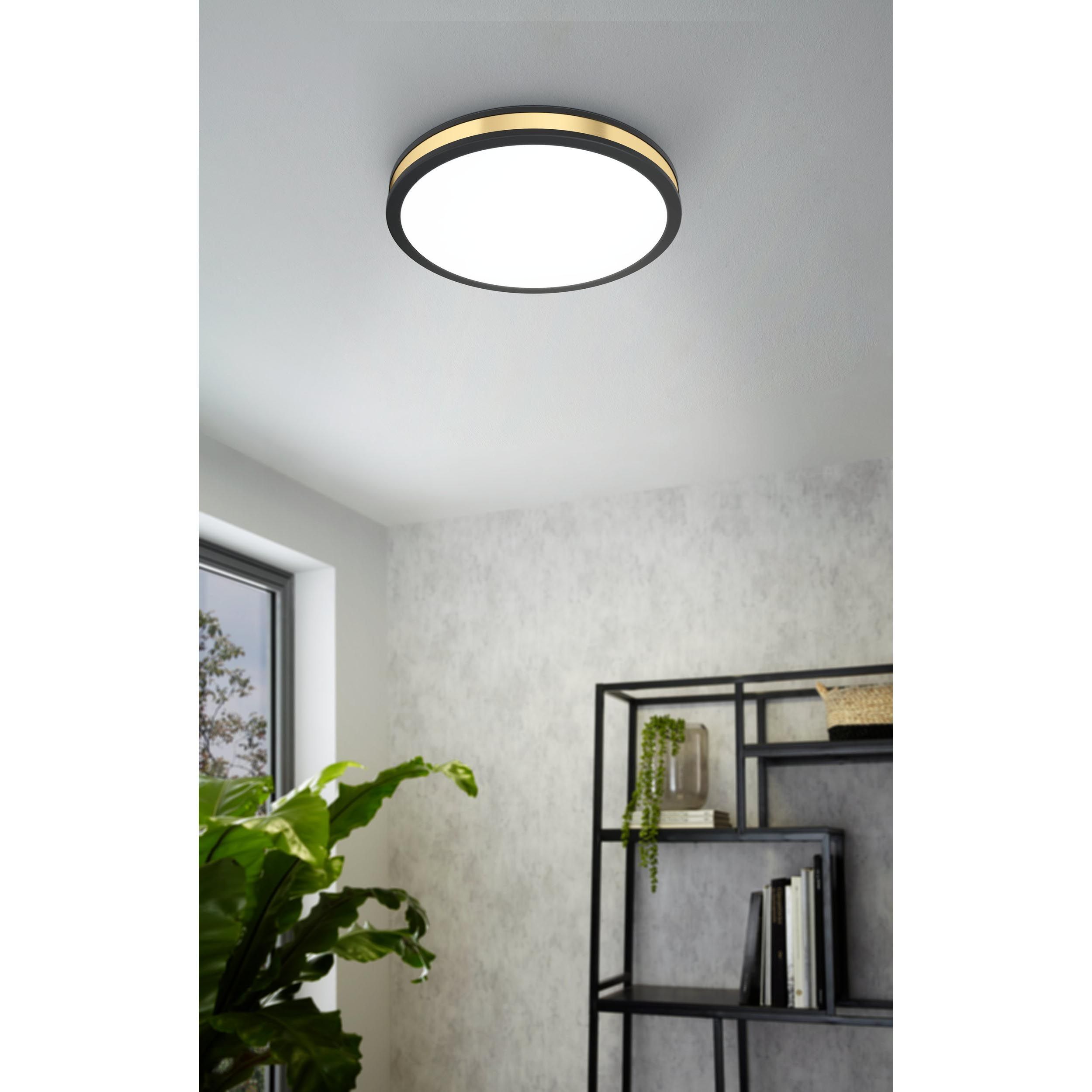 Plafonnier LED PESCAITO noir Ø28cm
