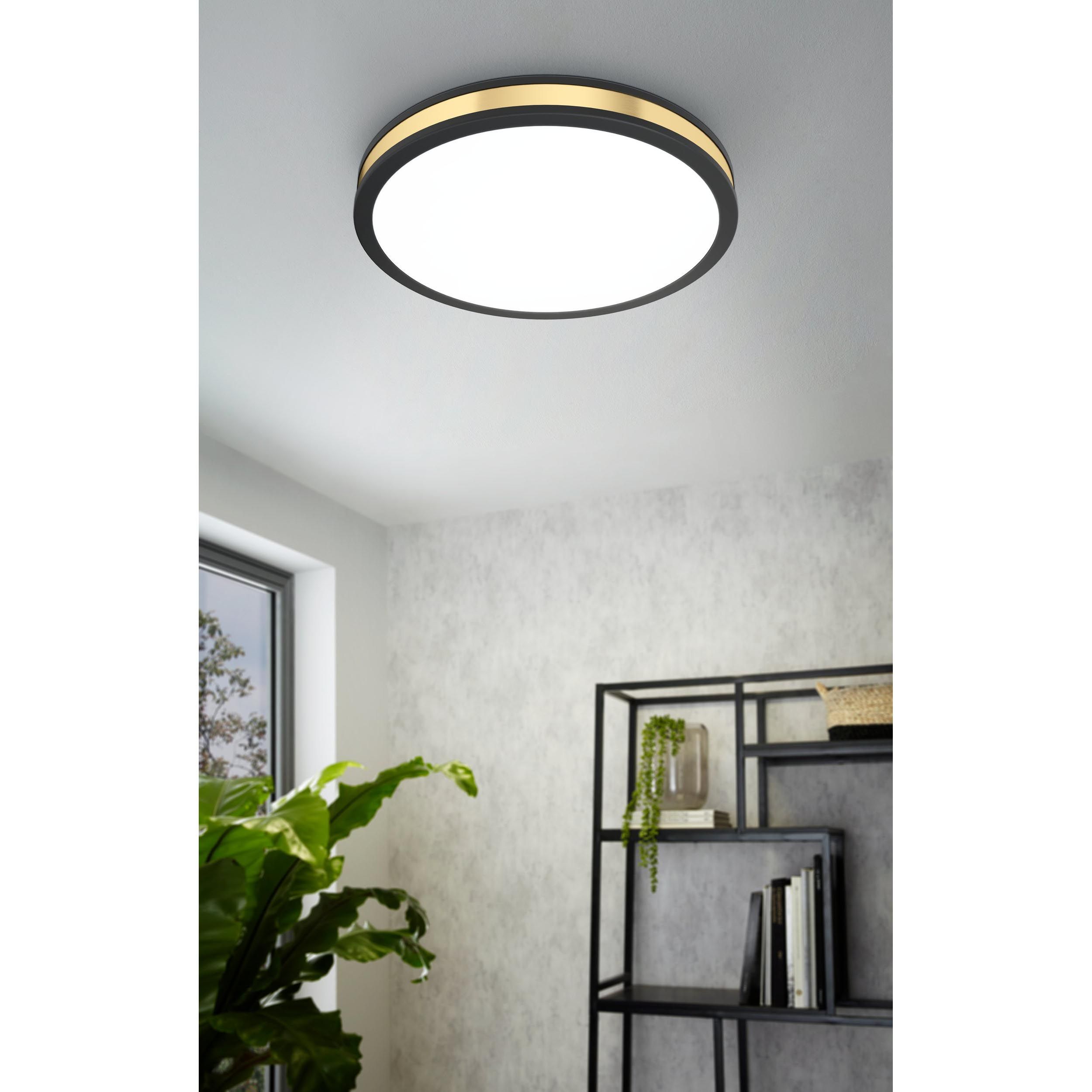 Plafonnier LED PESCAITO noir Ø38cm