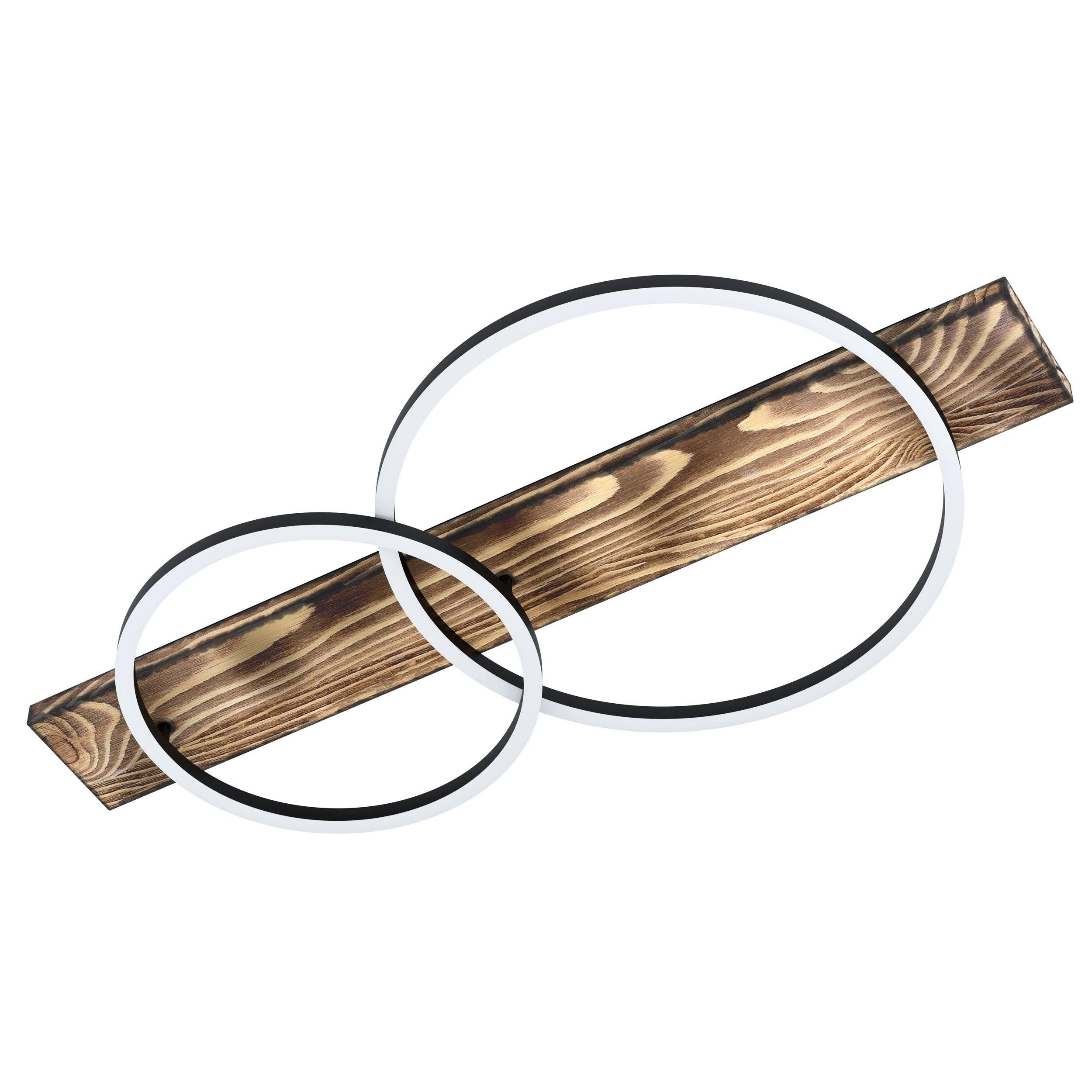 Plafonnier LED BOYAL marron/bois L78cm