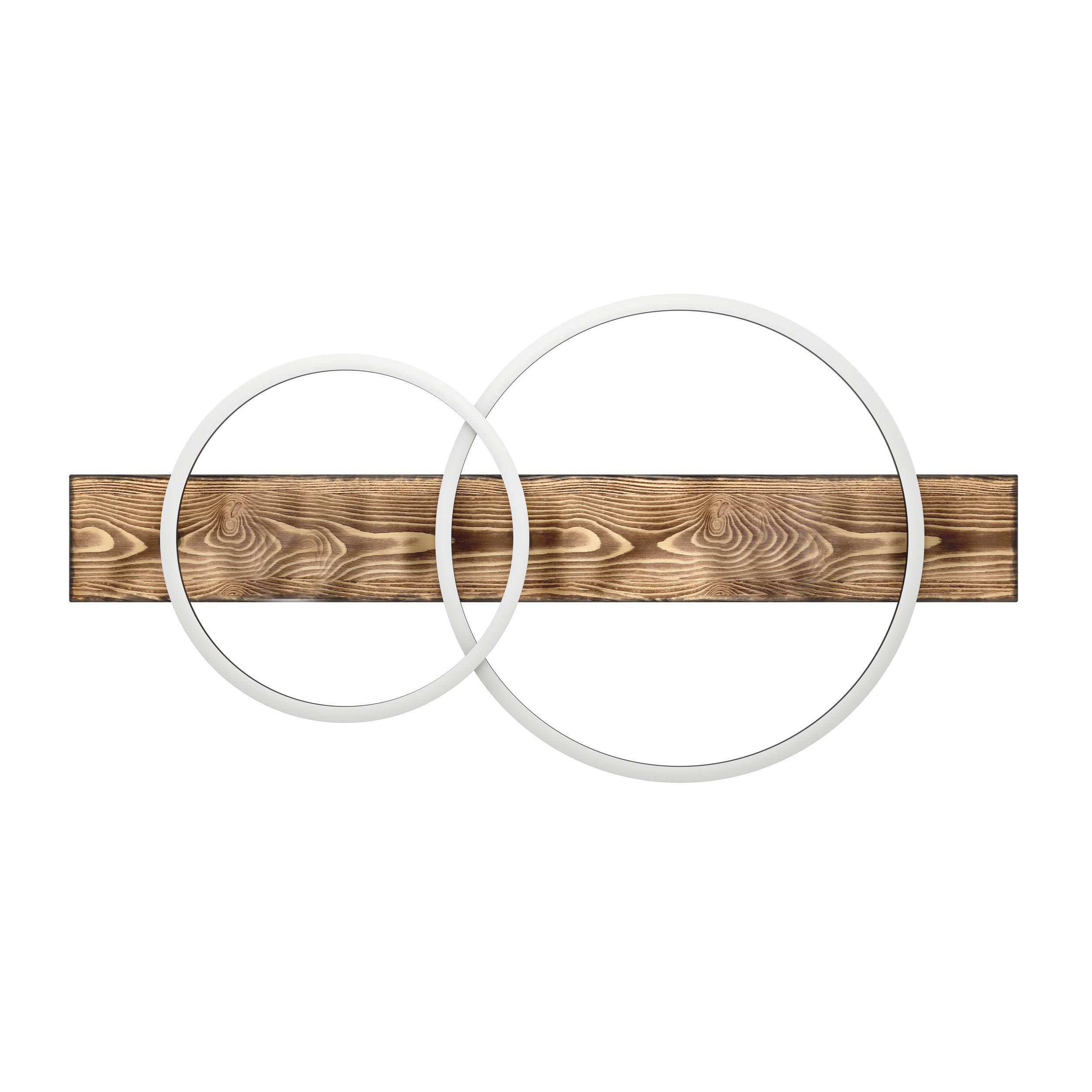 Plafonnier LED BOYAL marron/bois L78cm