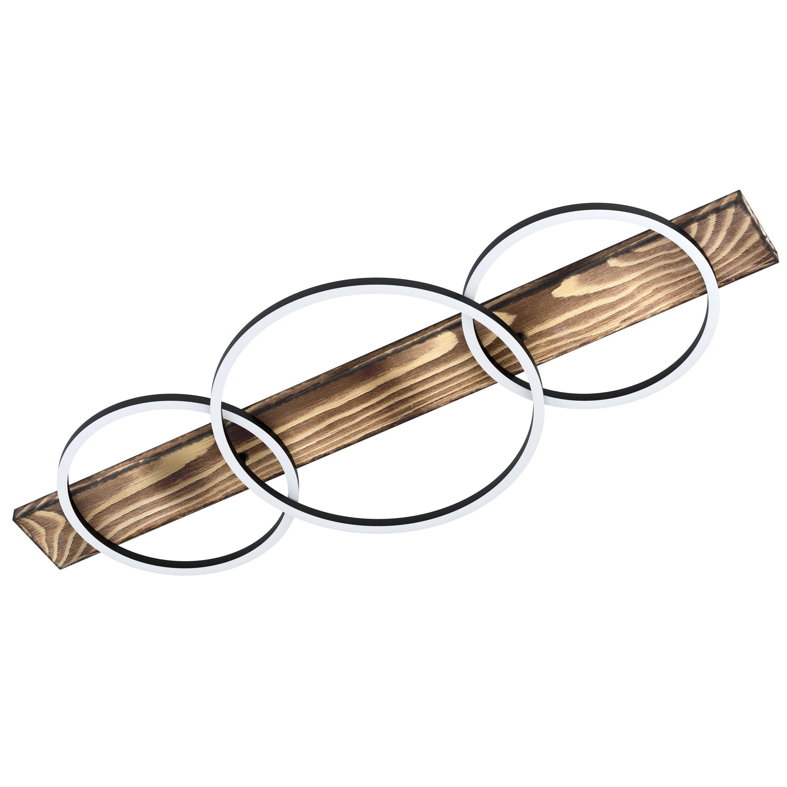 Plafonnier LED BOYAL marron/bois L101cm