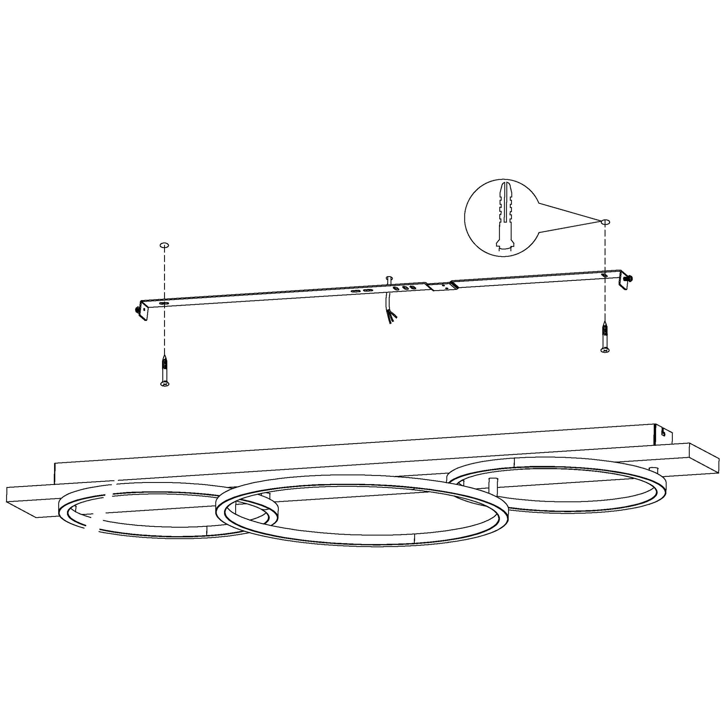Plafonnier LED BOYAL marron/bois L101cm