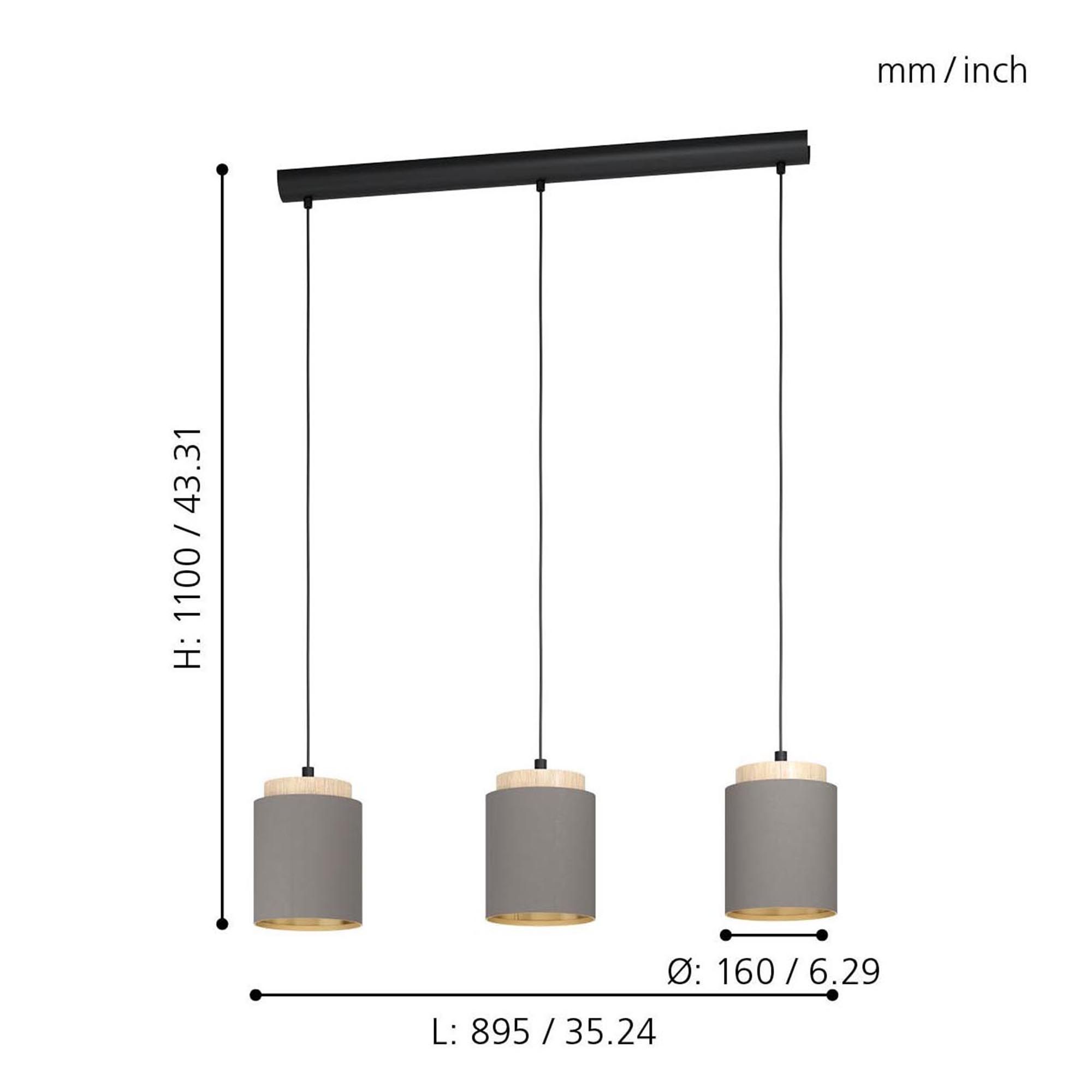 Suspension ALBARIZA café L89,5cm