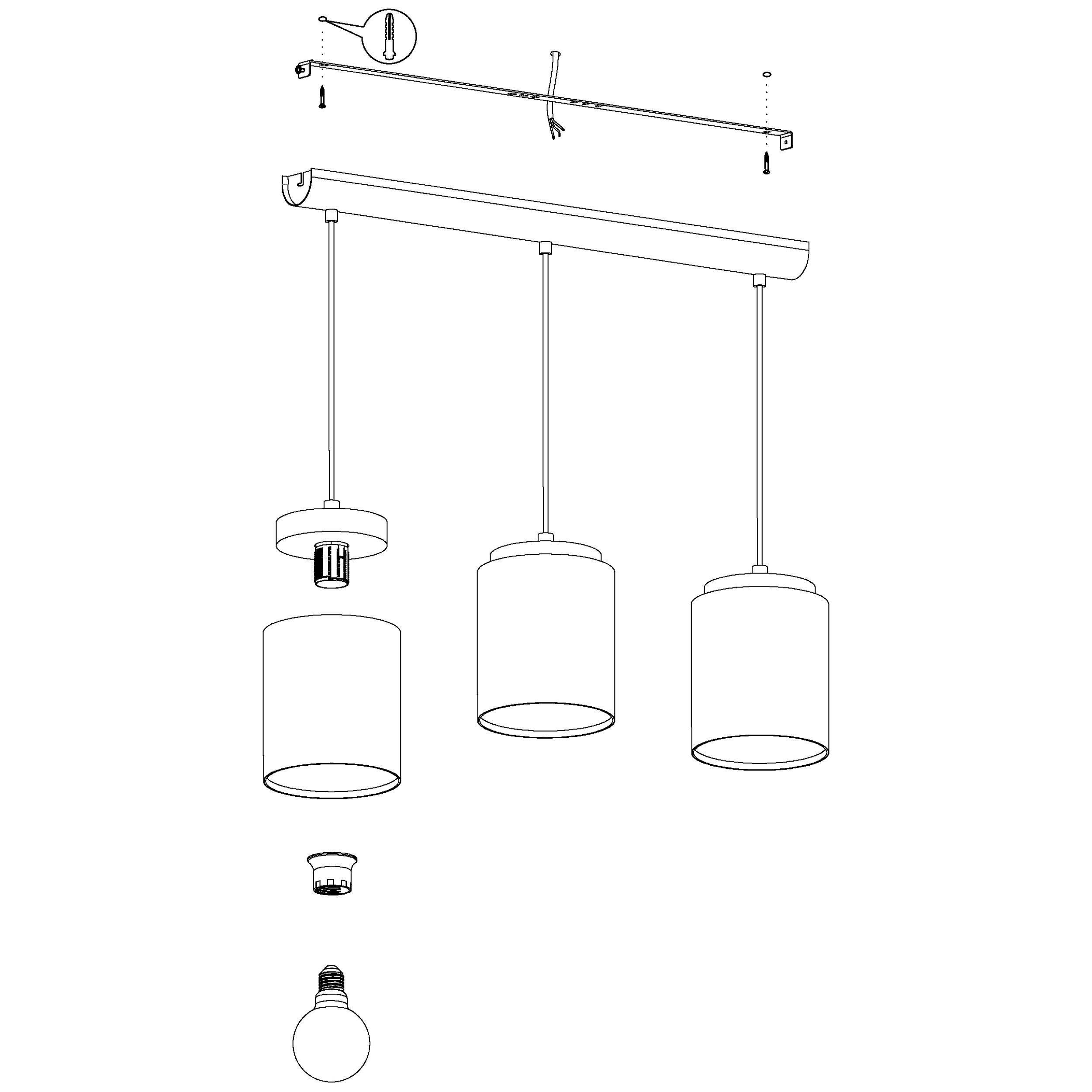 Suspension ALBARIZA café L89,5cm