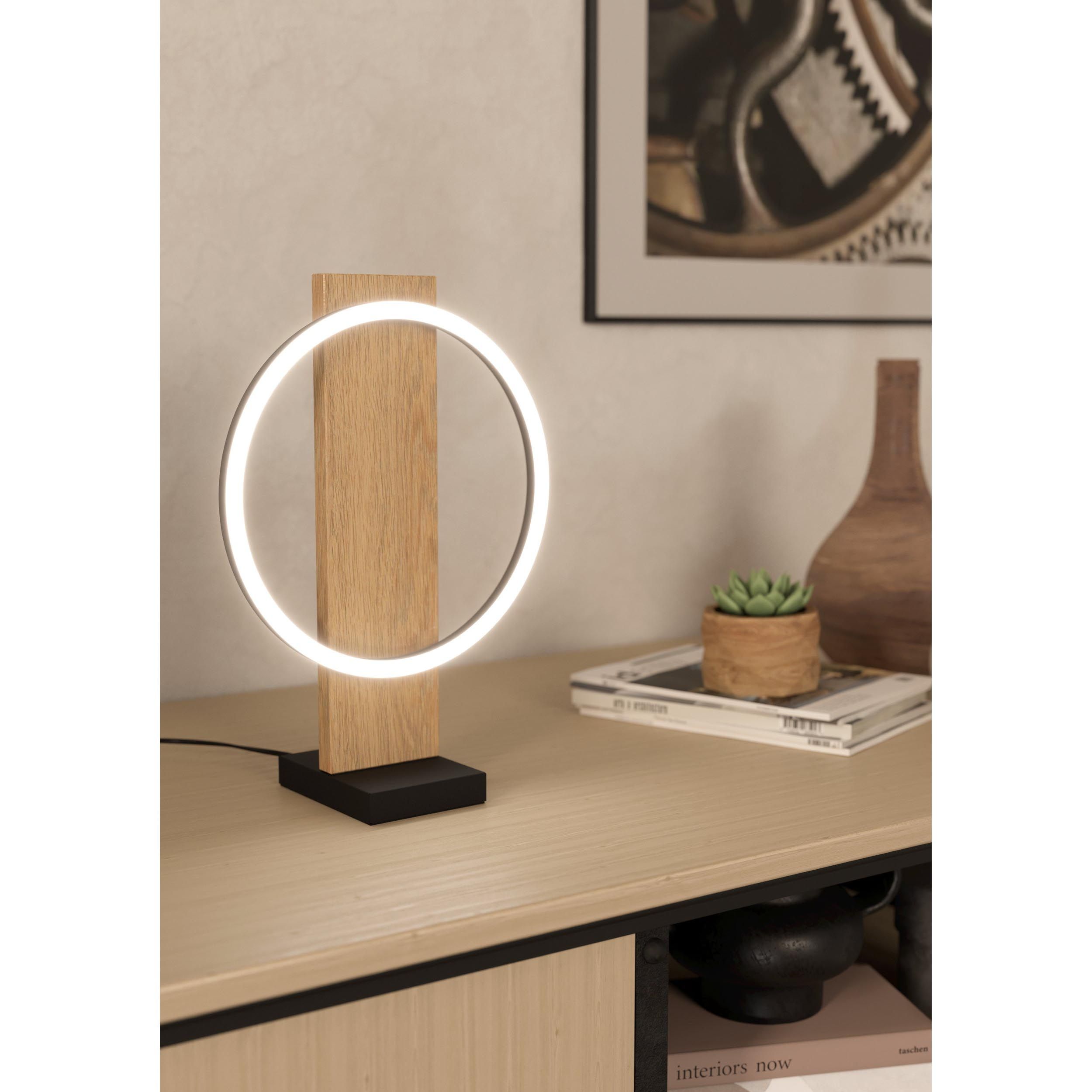 Lampe à poser LED BOYAL bois/naturel H42,5cm