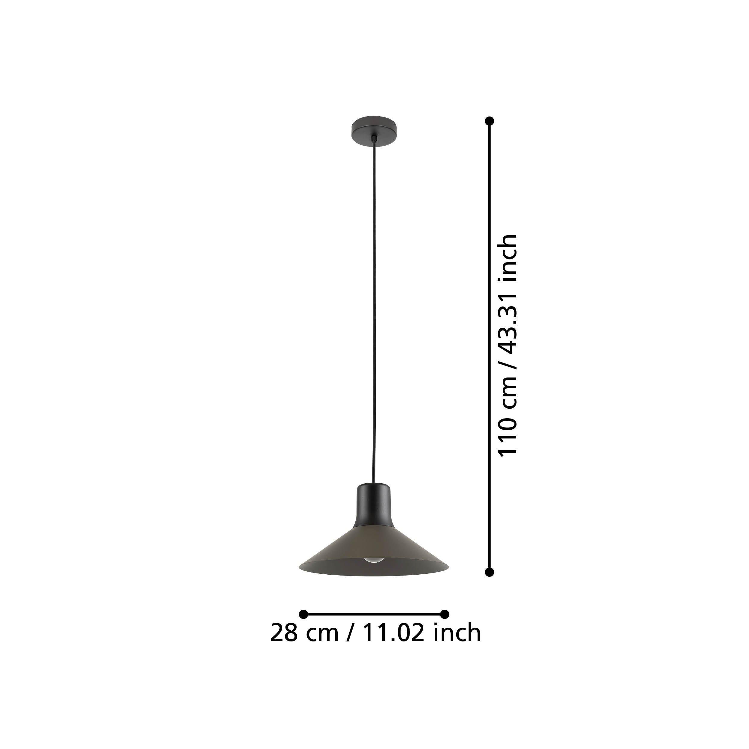 Suspension ABREOSA gris Ø28cm