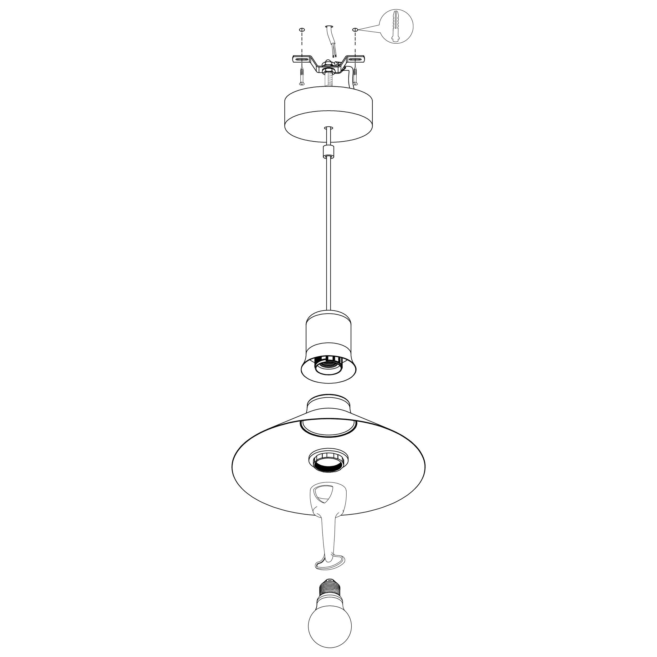 Suspension ABREOSA gris Ø28cm