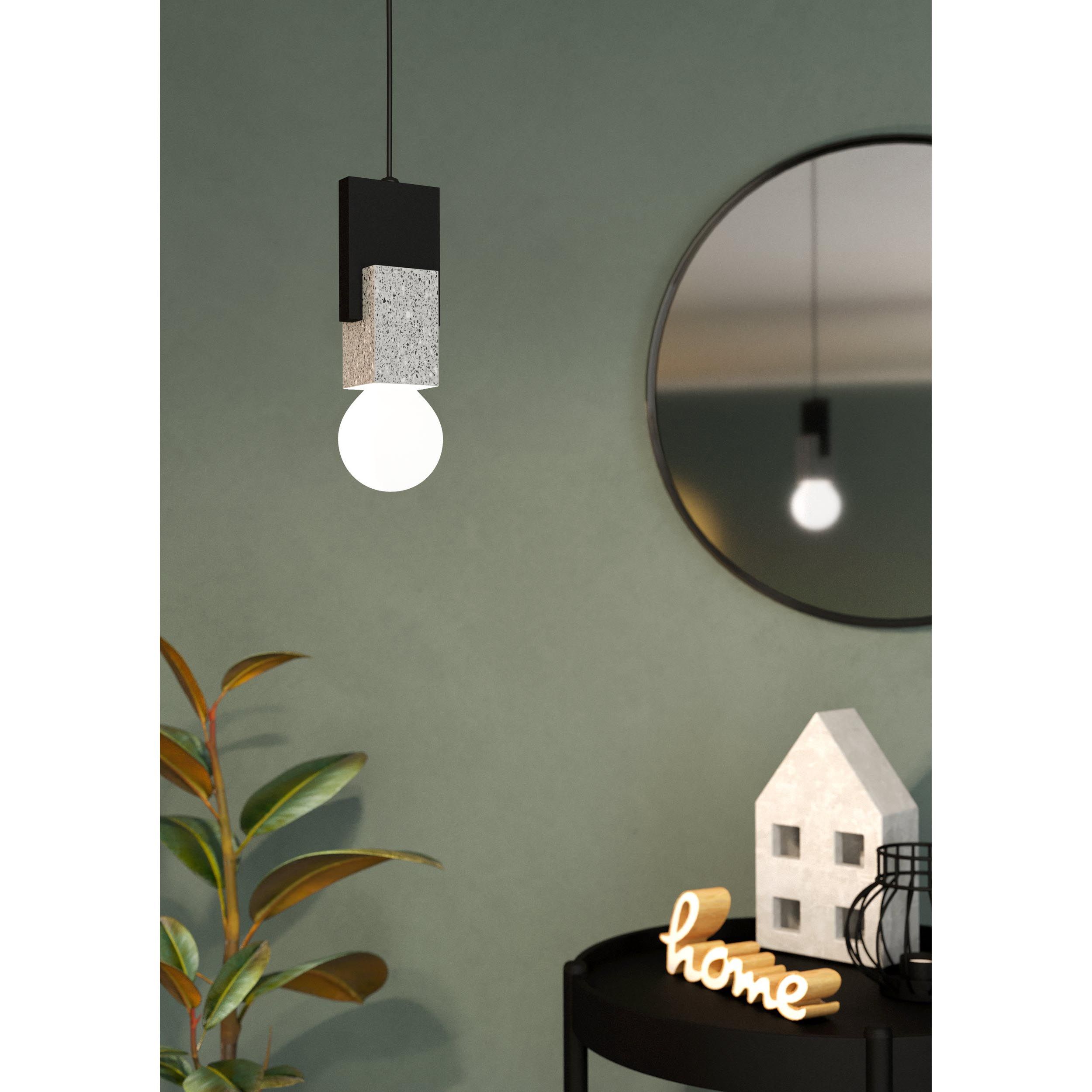 Suspension métal noir LOBATIA E27 1X40W