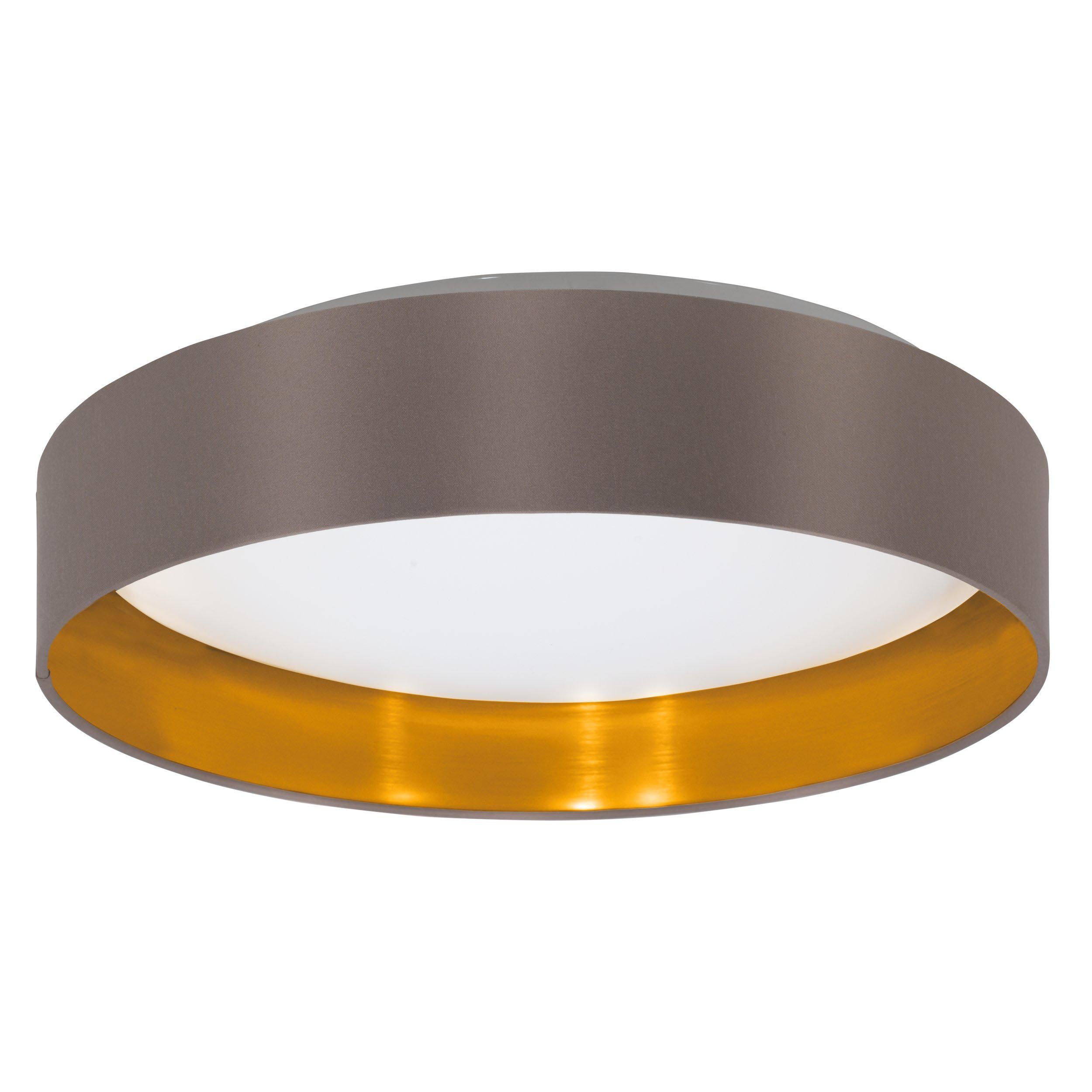 Plafonnier LED MASERLO 2 marron Ø38cm