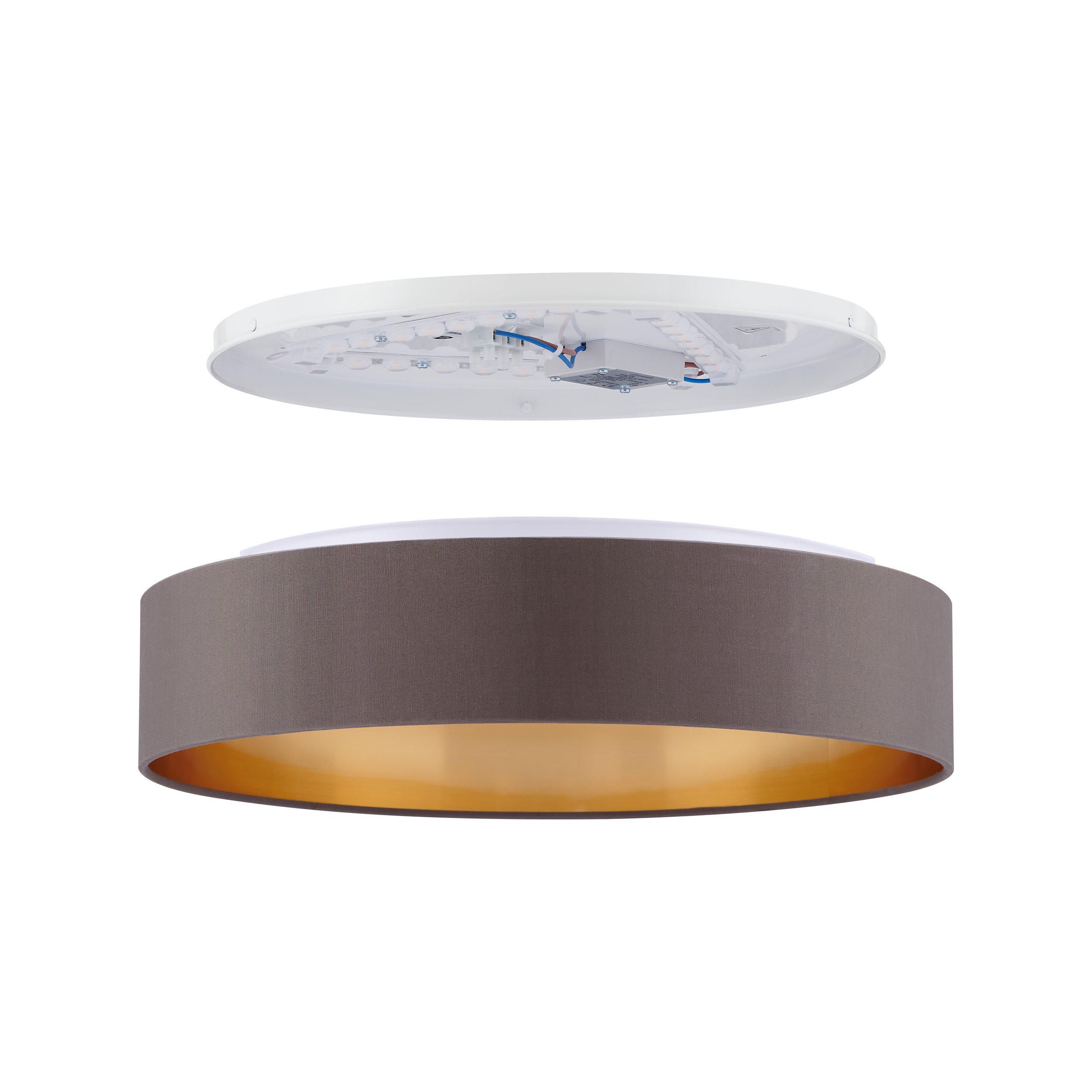 Plafonnier LED MASERLO 2 marron Ø38cm