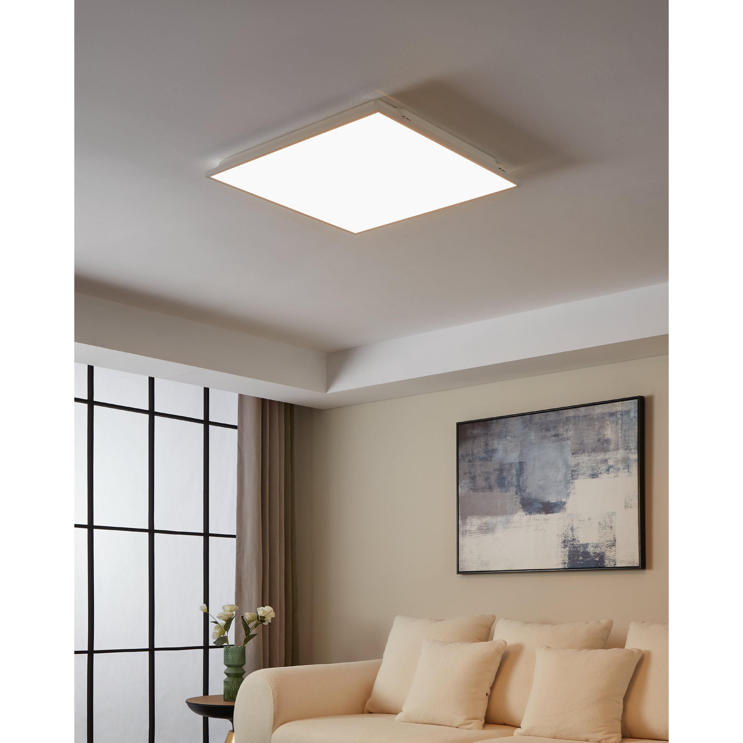 Plafonnier LED HERRORA-Z connecté blanc L59,5cm