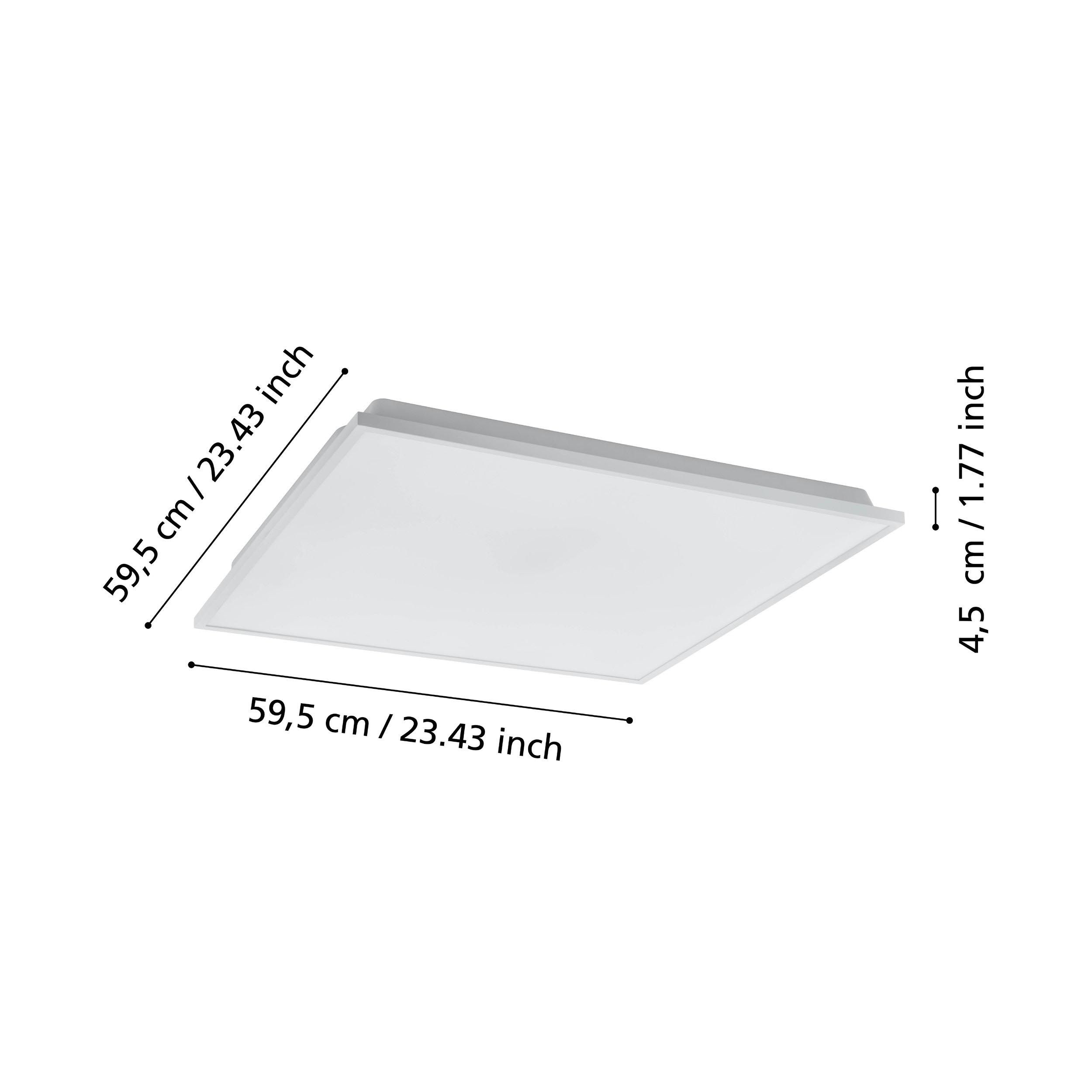 Plafonnier LED HERRORA-Z connecté blanc L59,5cm