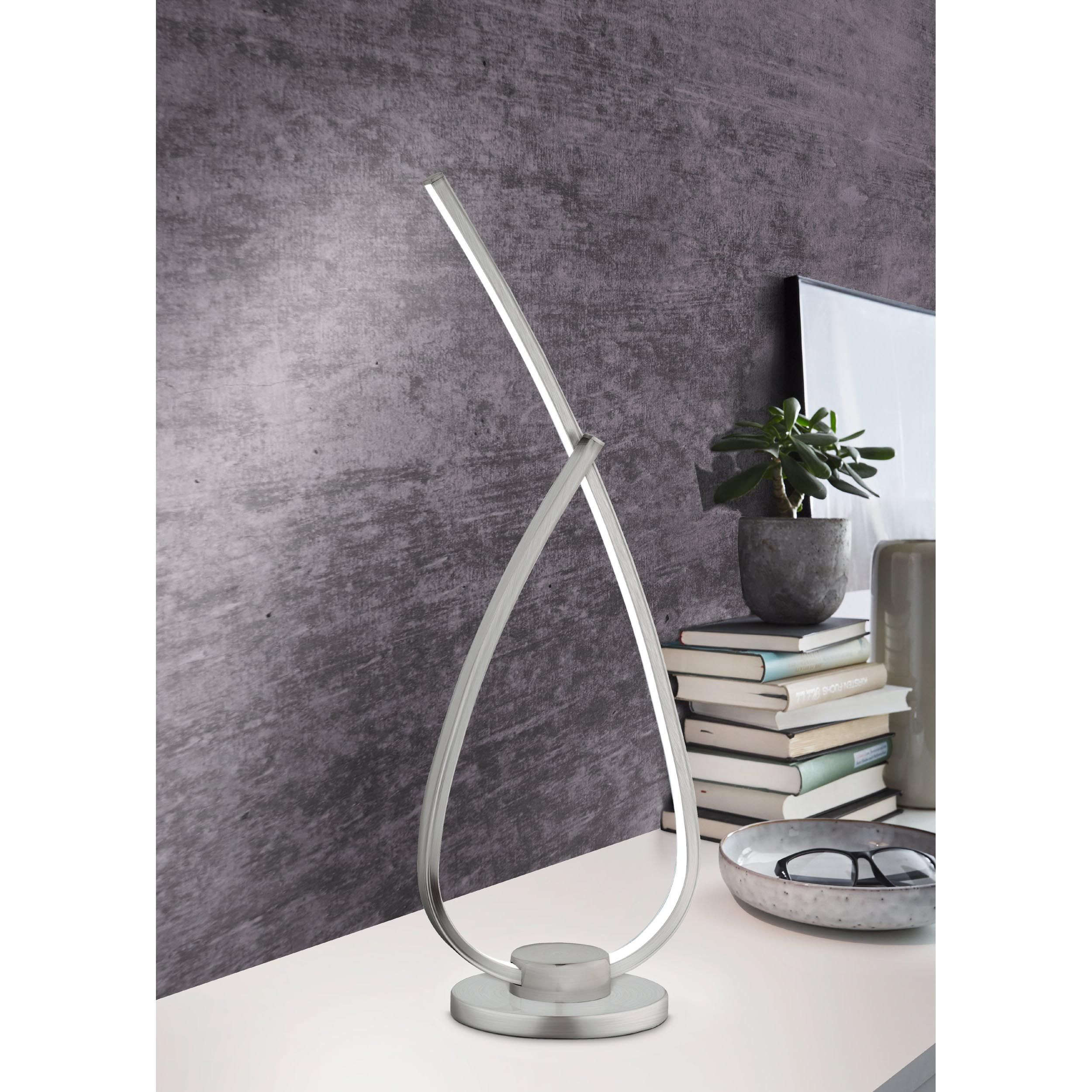 Lampe à poser LED PALOZZA 1 nickel H42cm