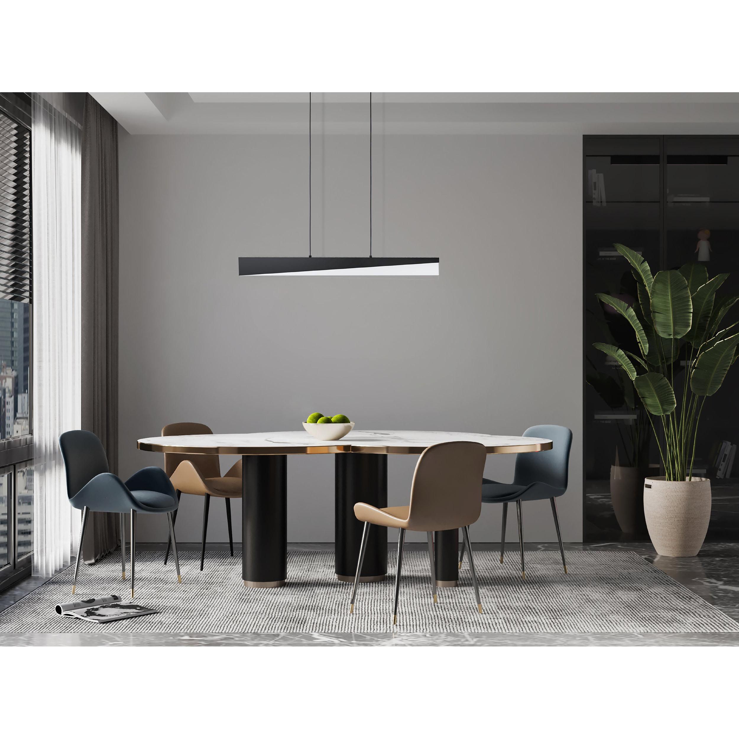 Suspension LED ISIDRO noir L79,5cm