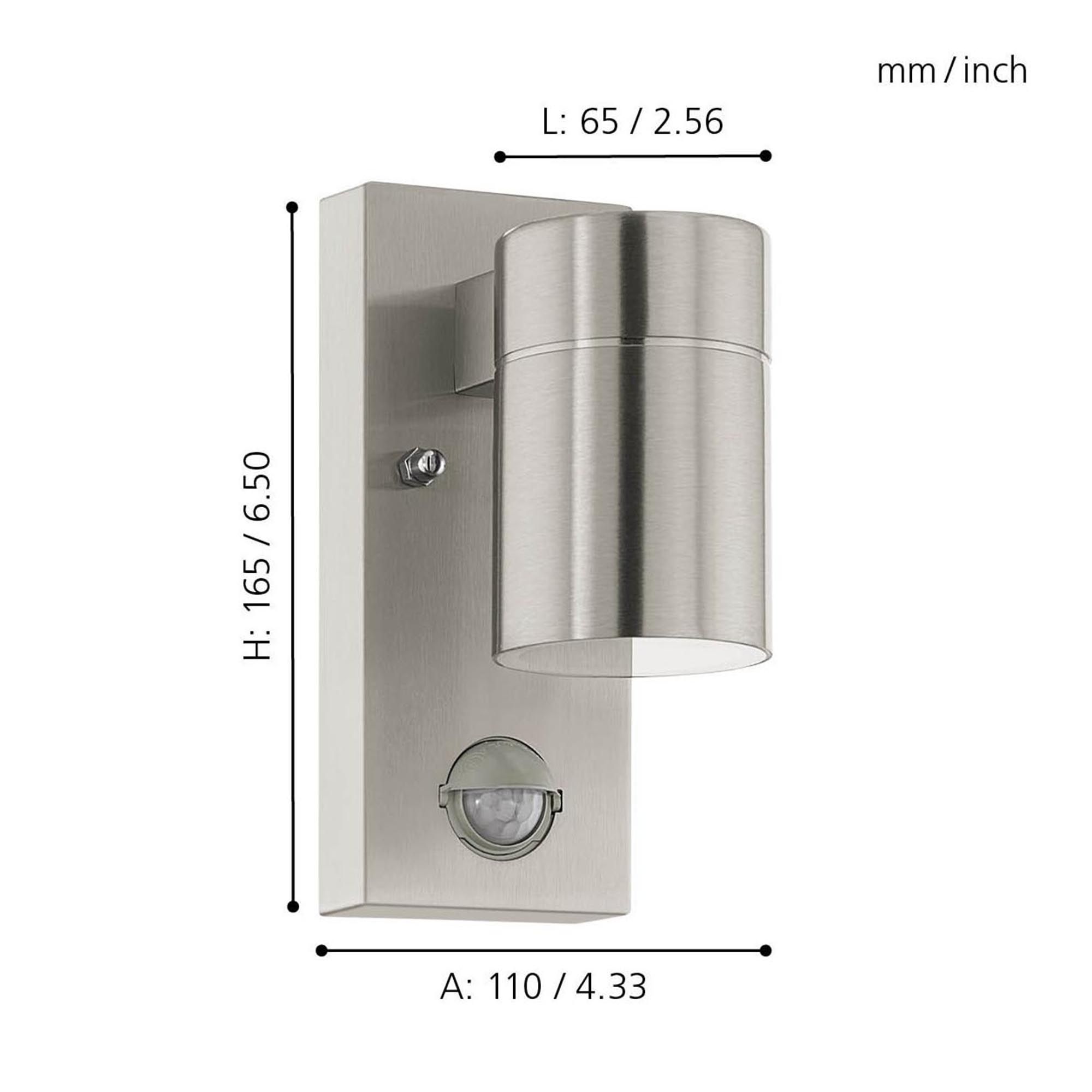 Applique extérieure RIGA 5 nickel H16,5cm