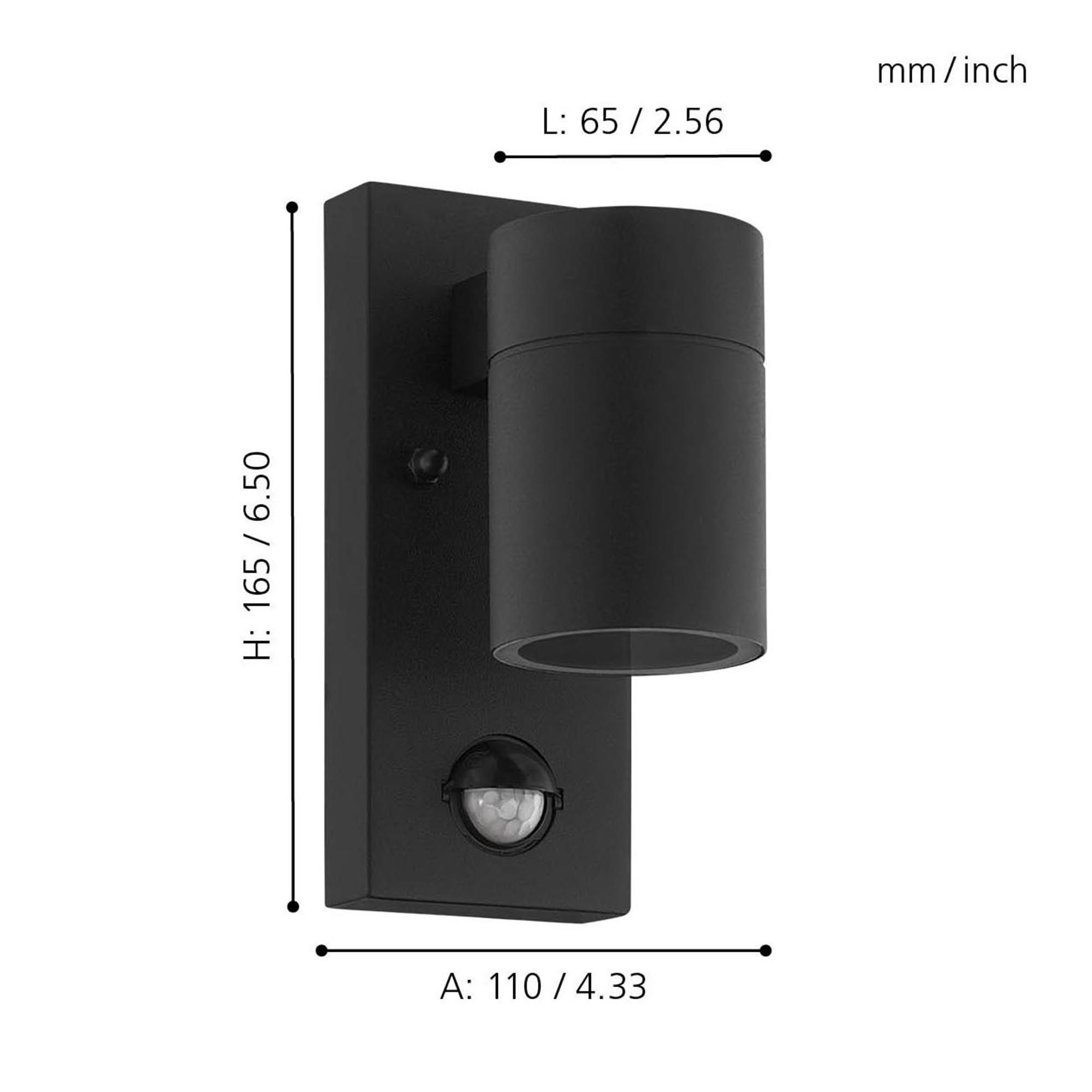 Applque extérieure RIGA 5 noir H16,5cm