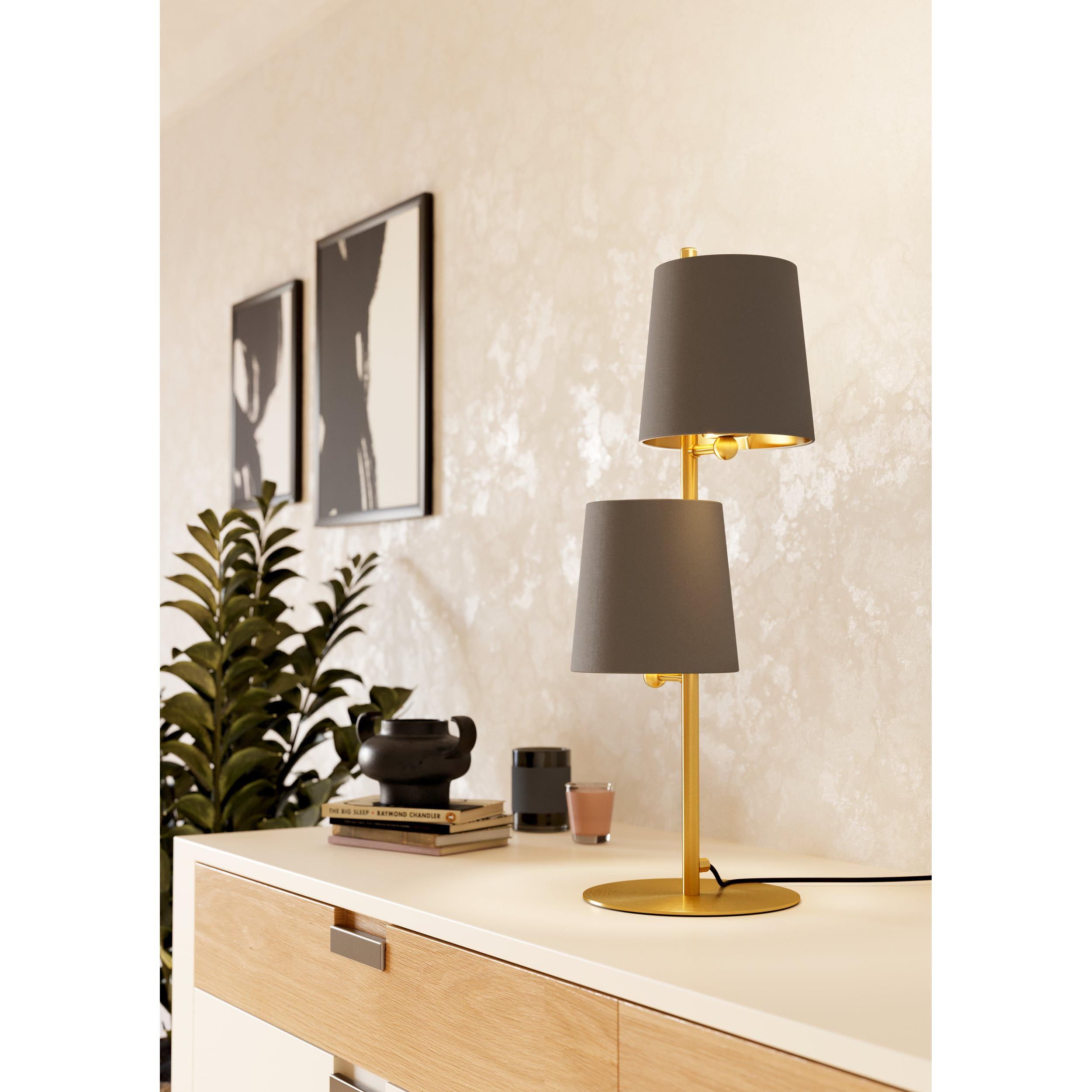 Lampe à poser ALMEIDA 2 gris H60,5cm
